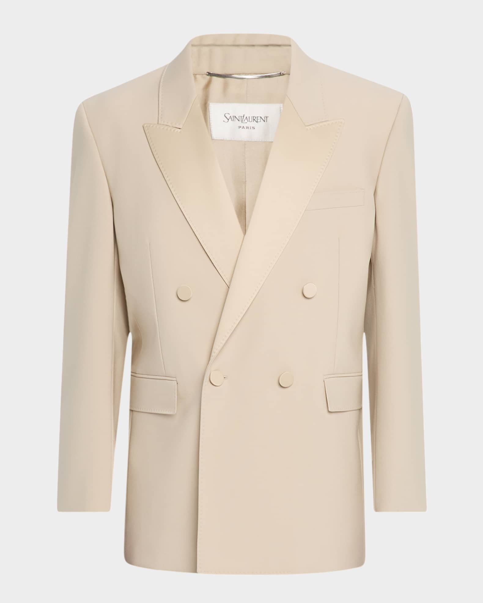 【関税＆送料込み】Saint Laurent Double-Breasted Tuxedo Jac Saint Laurent - Double-breasted wool tuxedo jacket Saint Laurent