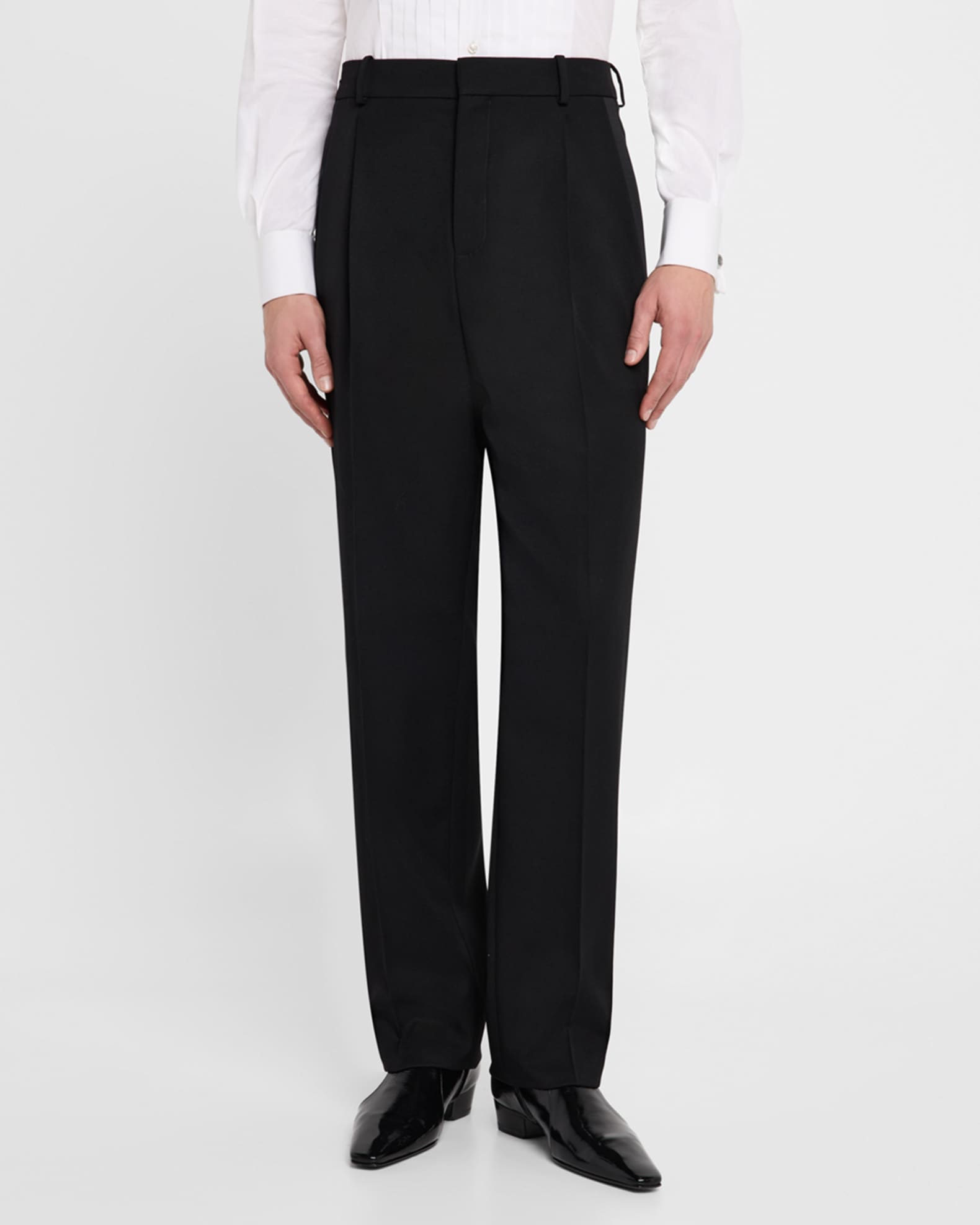 【関税込み】saint laurent Tuxedo pants tuxedo pants in GRAIN DE POUDRE | Saint Laurent | YSL US