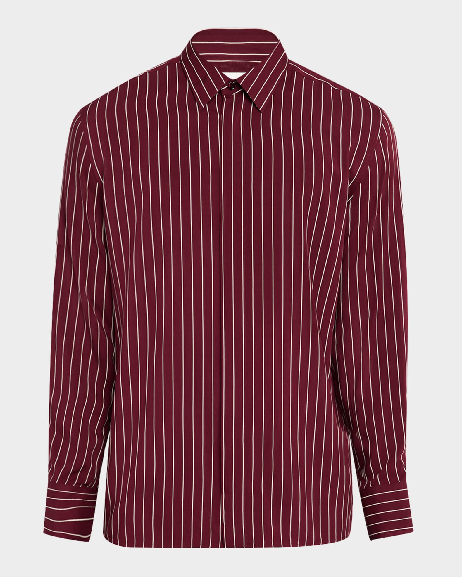 【YOURNUS】Belling Rouge Stripe Shirt Saint Laurent Men's Vertical Stripe Silk Sport Shirt