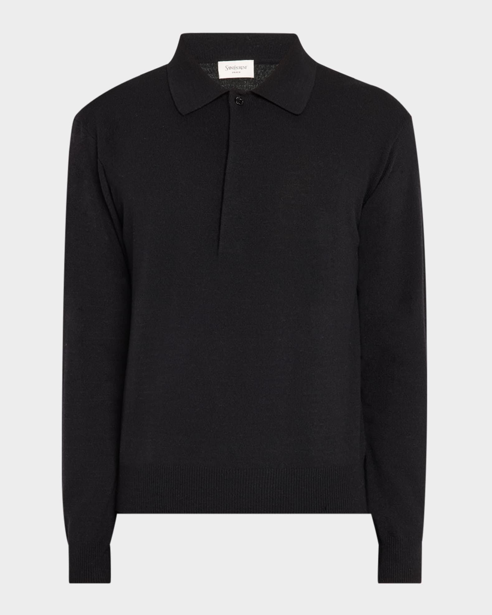 Men's Solid Knit Polo Shirt 0