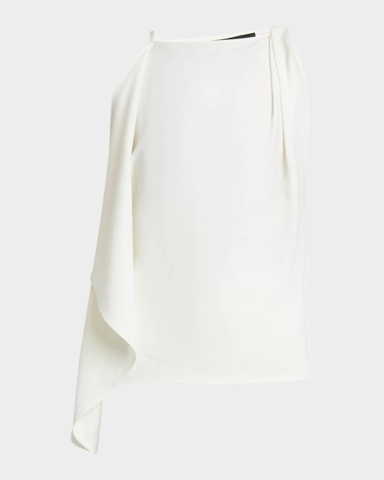 Alyssa Twisted Drape Matte Viscose Crepe Top 0