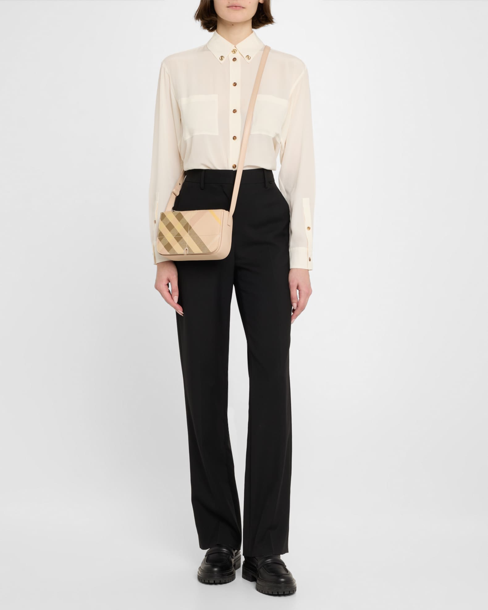 Burberry Snip Check Crossbody Bag | Neiman Marcus