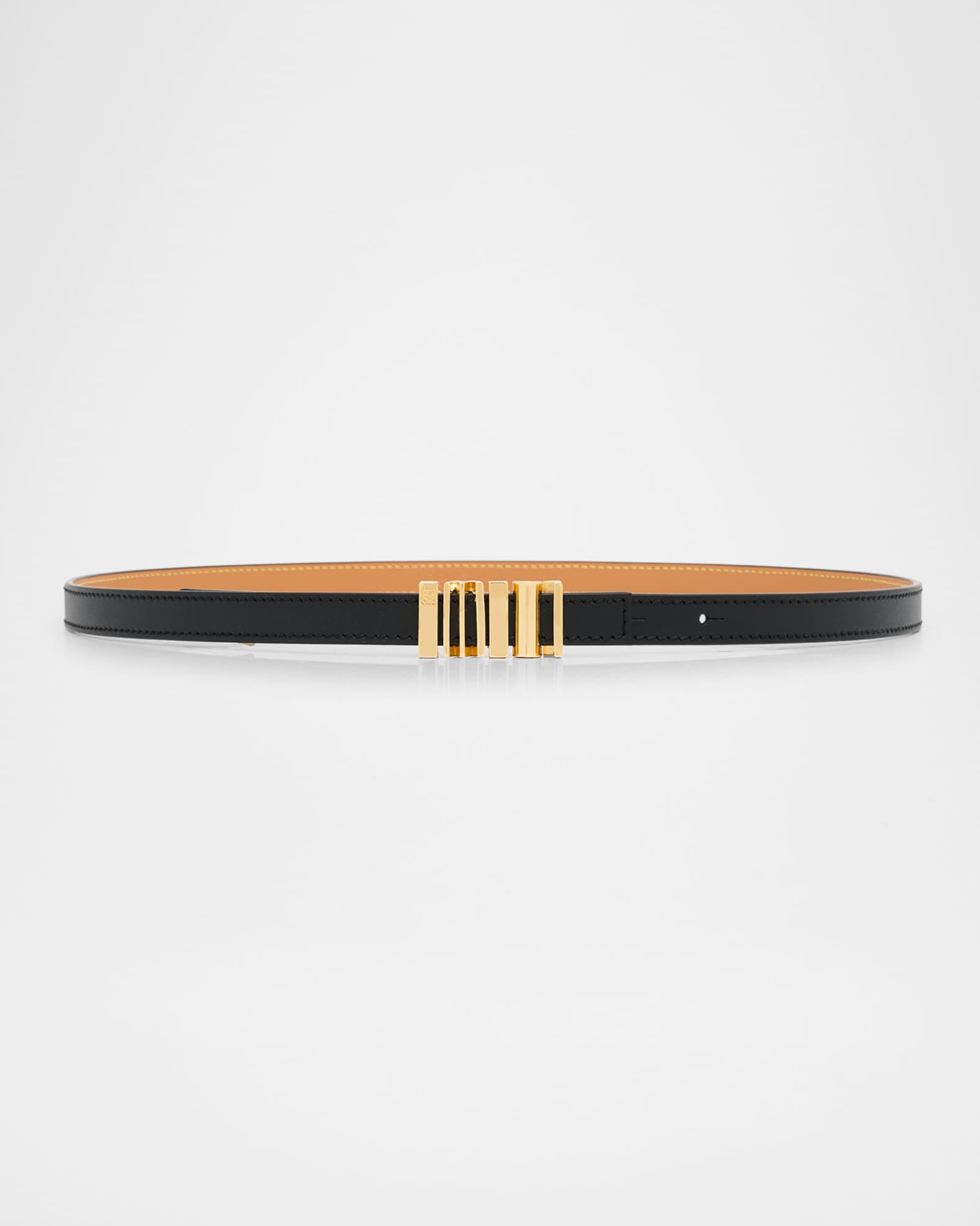 ベルト Philosophy FW23 l buckle belt (A30047175 0555) Loewe Curved Buckle Leather Belt | Neiman Marcus