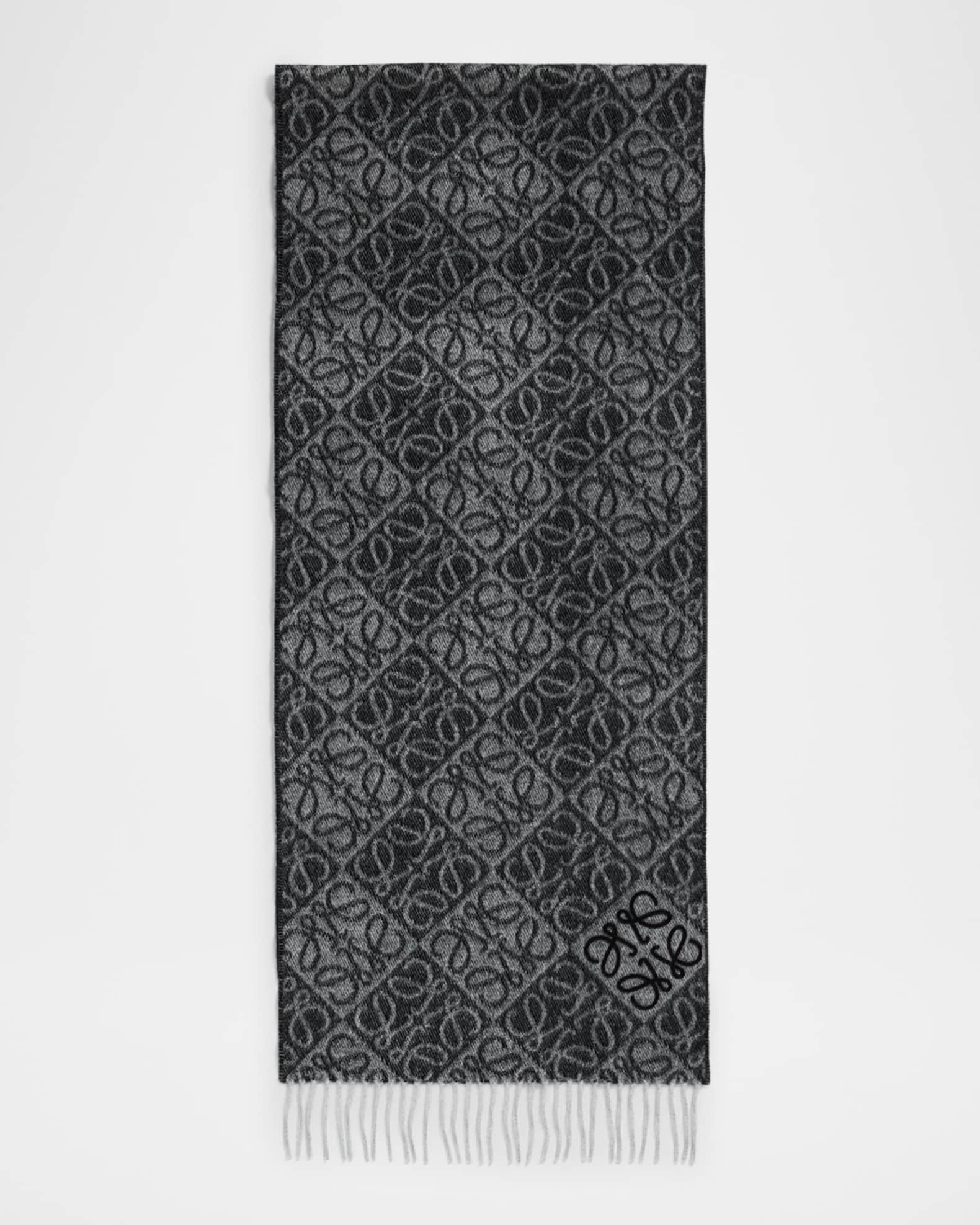 Anagram-Print Wool Blend Scarf 0