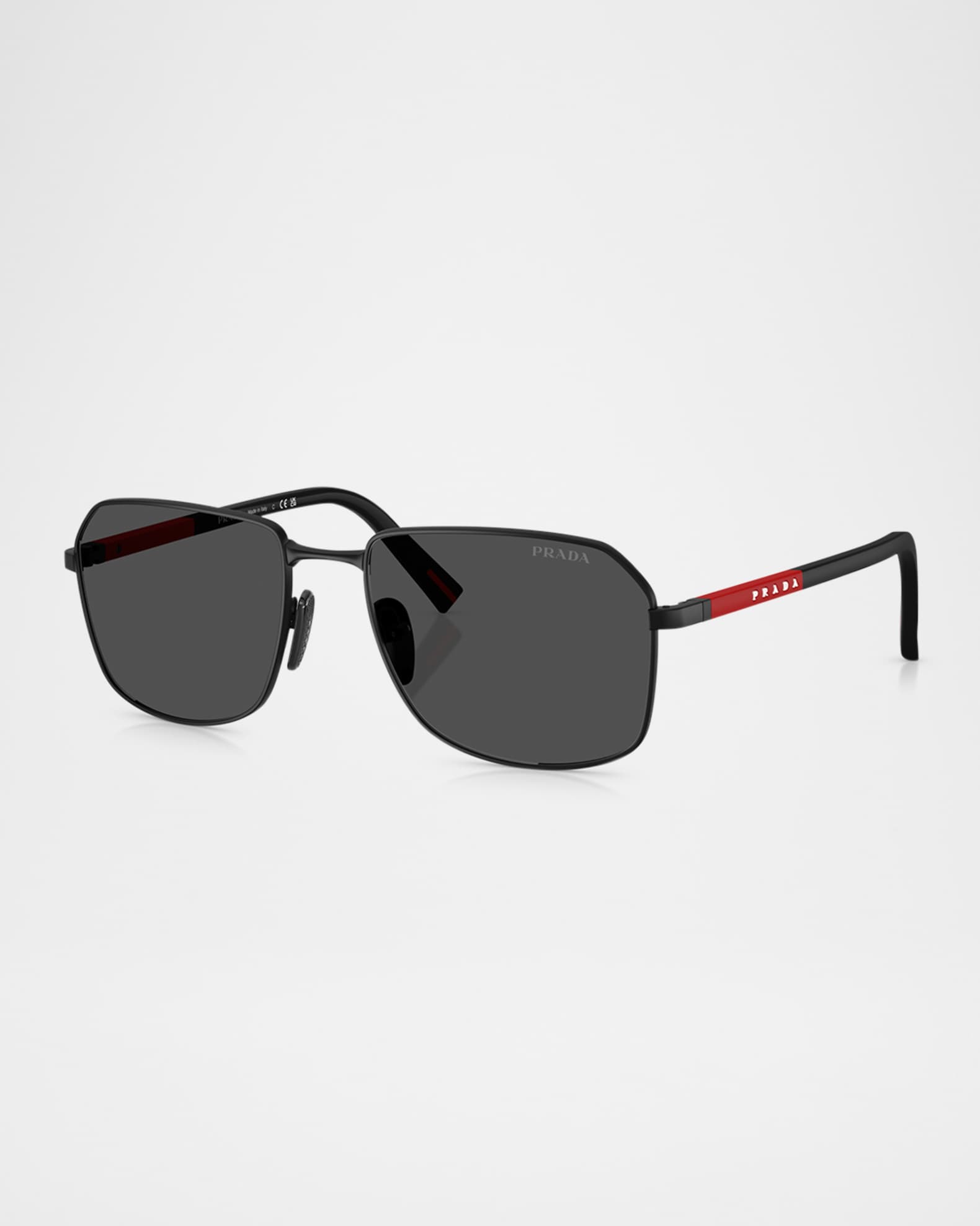 Prada Men's Linea Rossa PS A51S Rectangular Sunglasses | Neiman Marcus