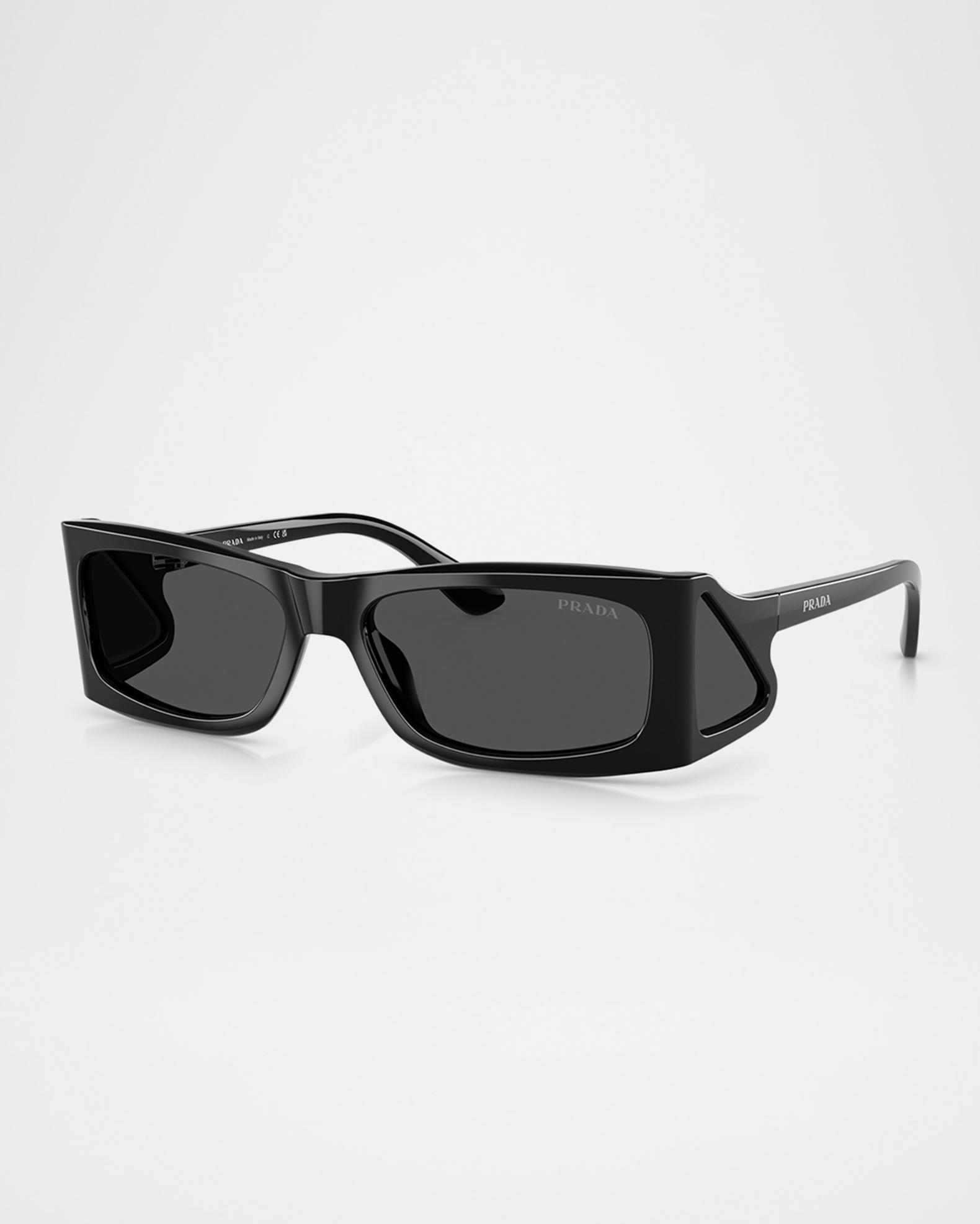 Prada Black Rectangular Men\'s Sunglasses Men main image 2
