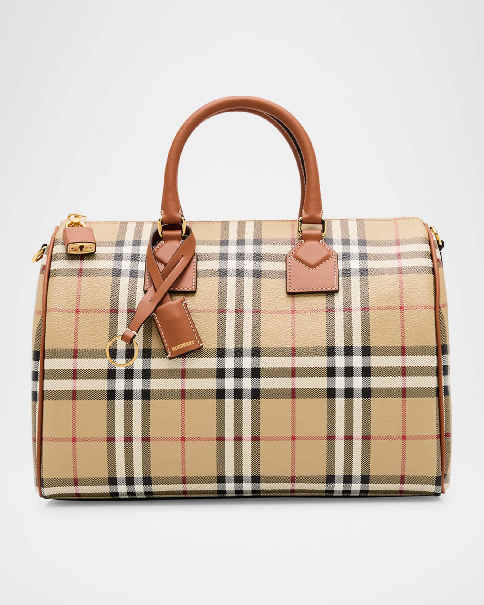 Bowling Check Top-Handle Bag 0