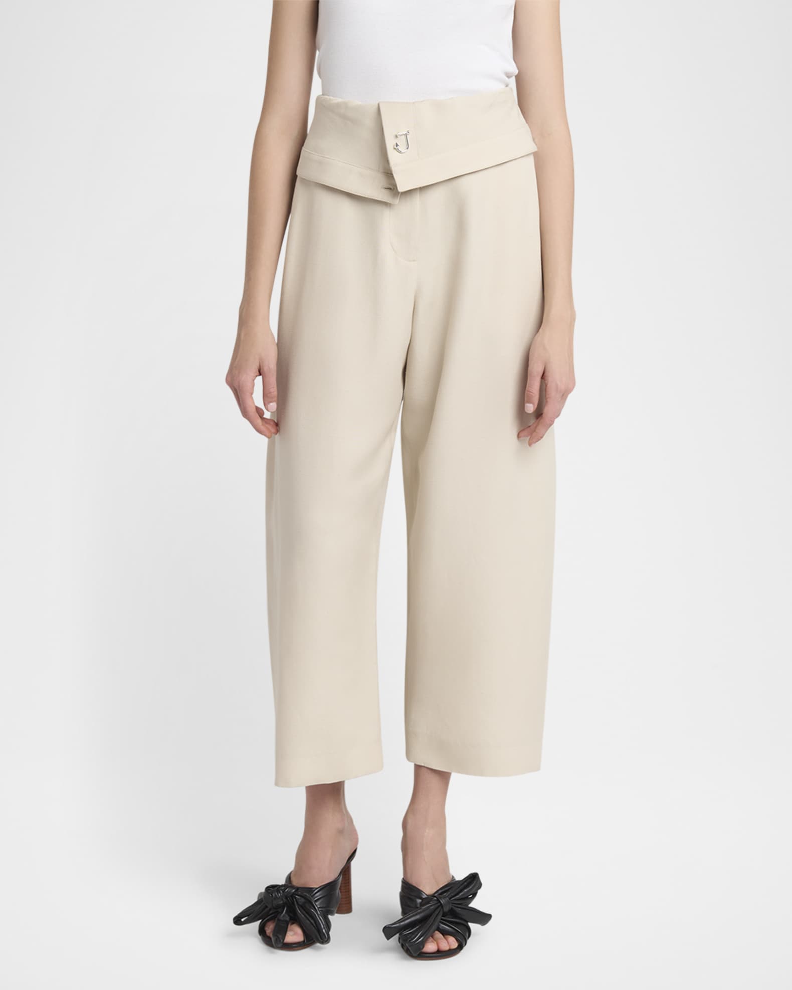 Foldover Cropped Trousers 1