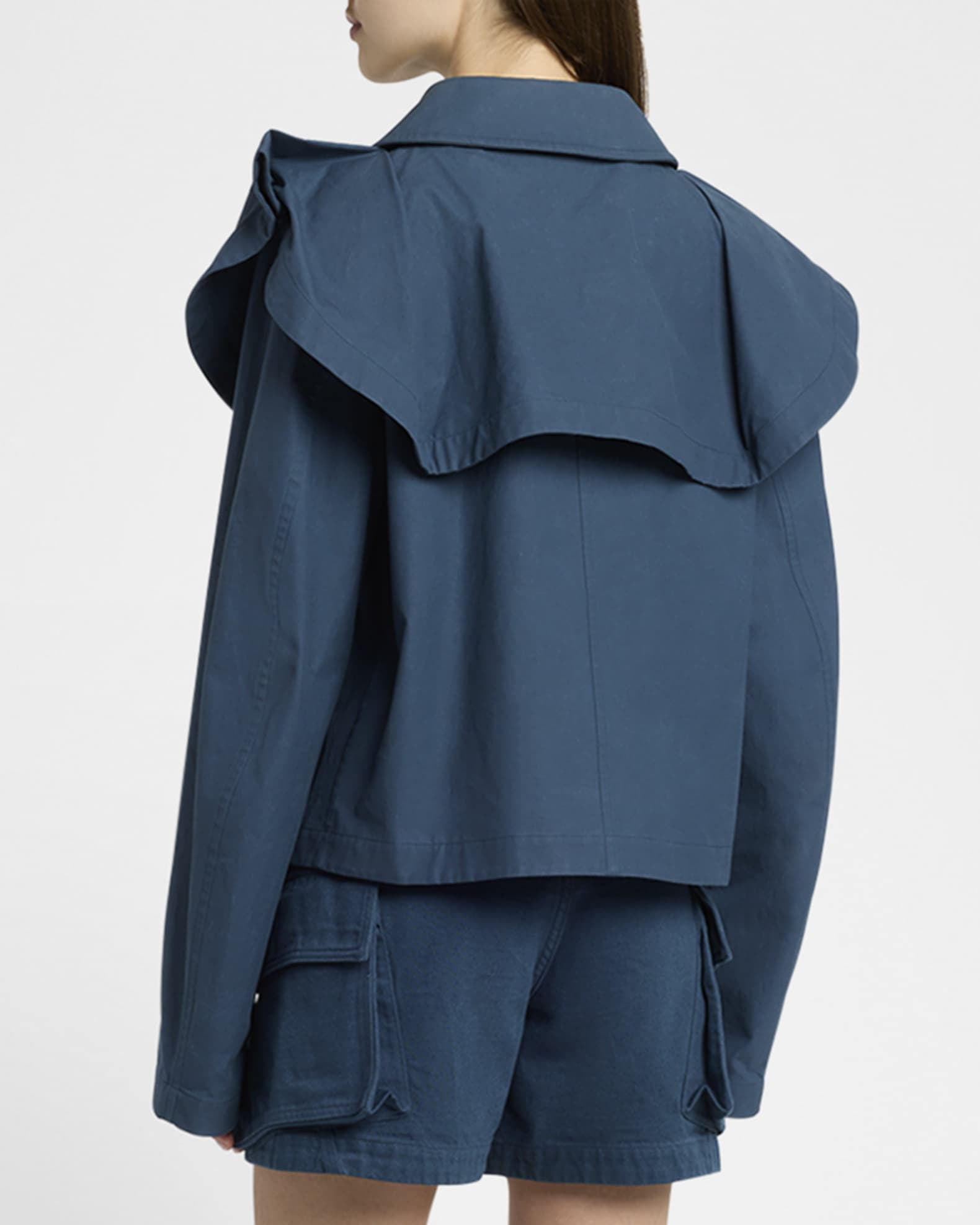 JW Anderson Oversized Collar Cropped Trench Jacket | Neiman