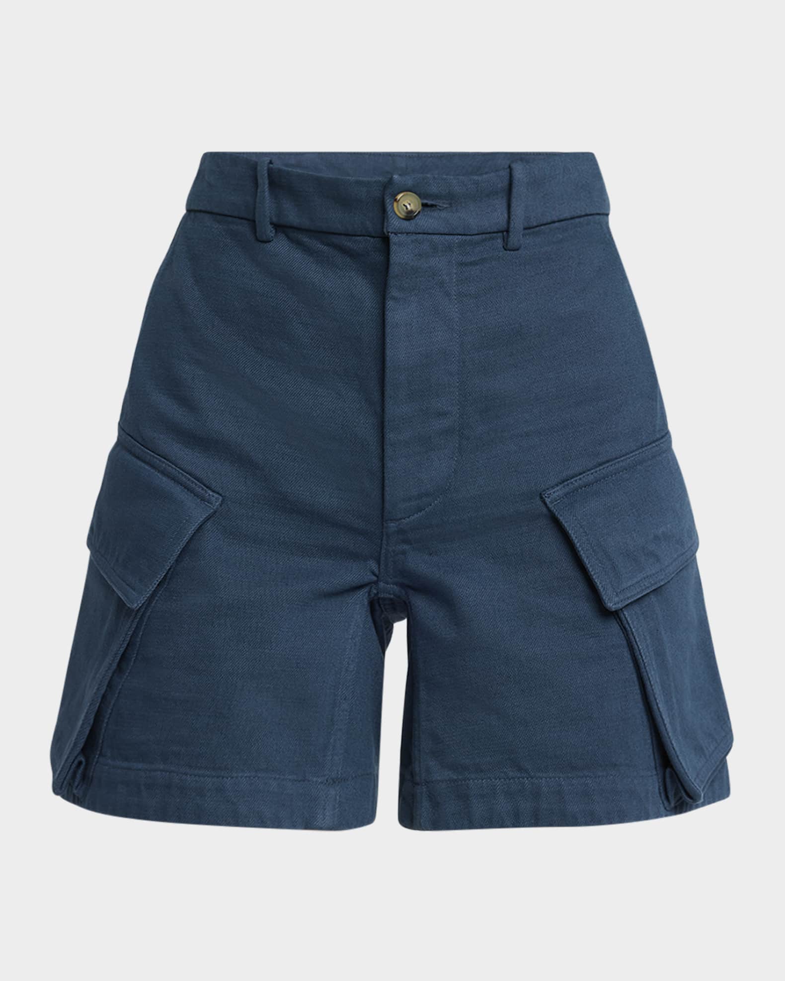 High Waist Cargo Shorts 0