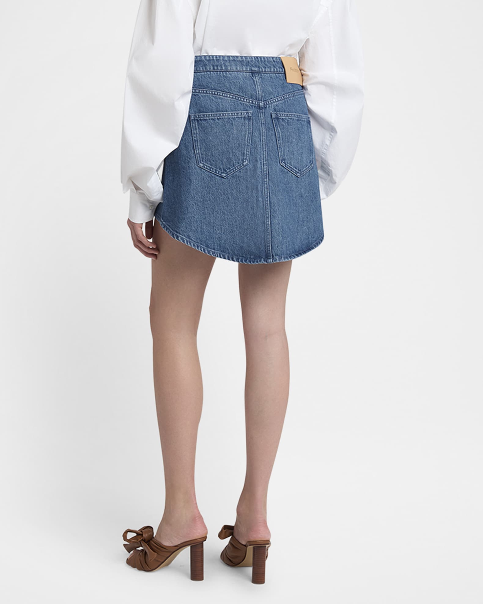 スカート JW ANDERSON Women Skirts KW1354YN0409825 Blue UNIQLO JW Anderson JWA High Waist Flare Cotton Skirt in Navy