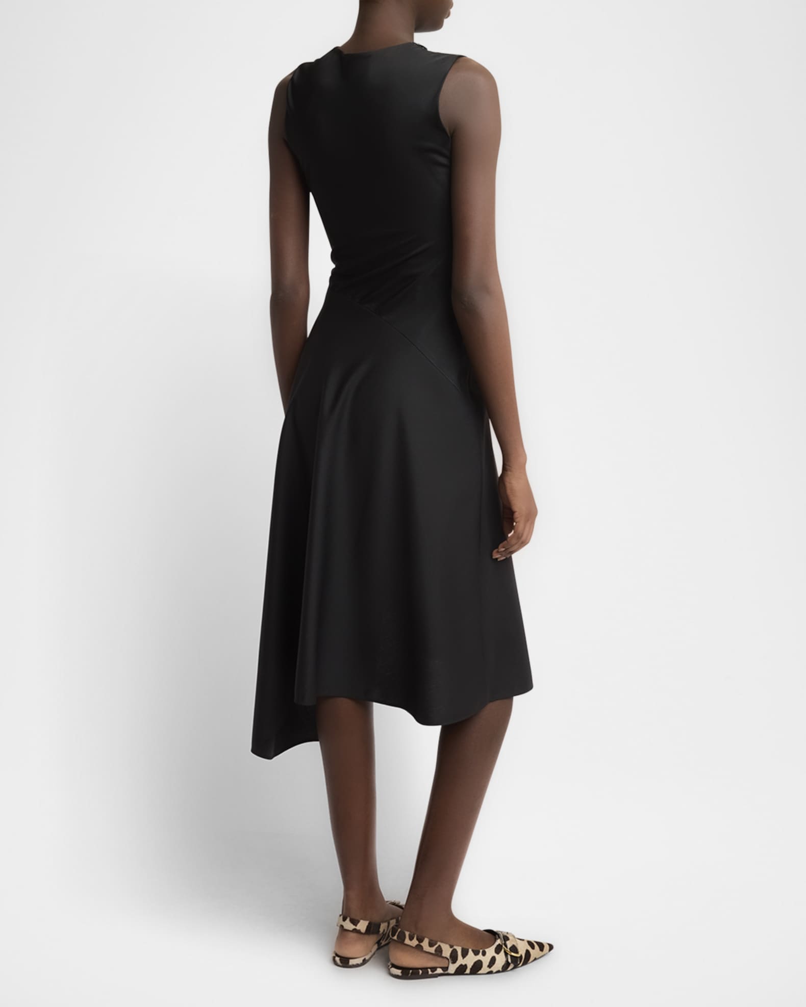 Givenchy Draped Asymmetric Halter Dress in Black