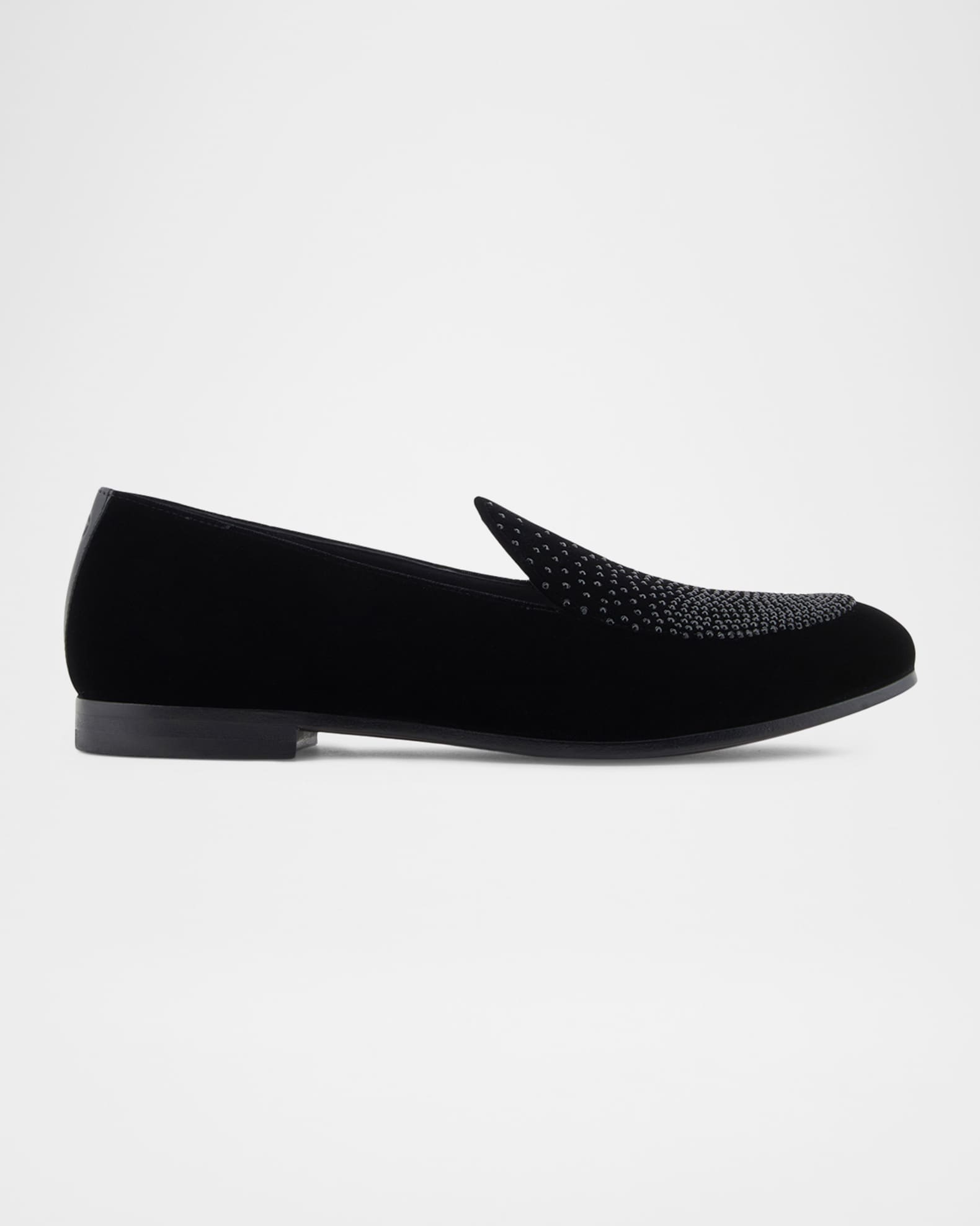 Men's Velvet and Crystal Loafers 0
