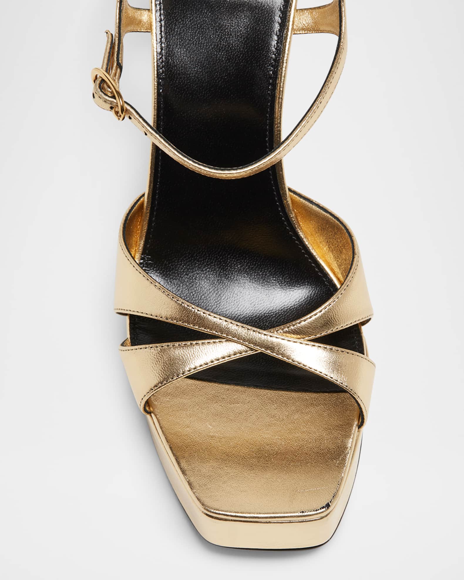 【Saint Laurent】デビー プラットフォームサンダル DEBBIE platform sandals in smooth leather | Saint Laurent