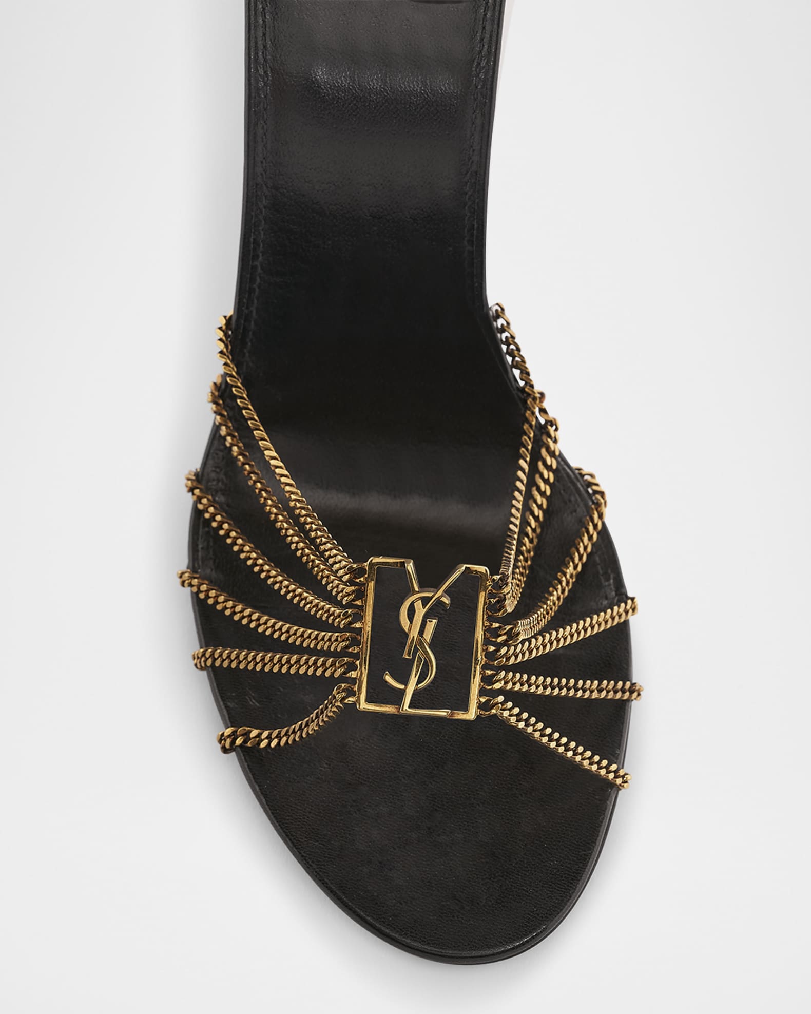 Saint Laurent Babylone Strappy Chain YSL Stiletto Sandals