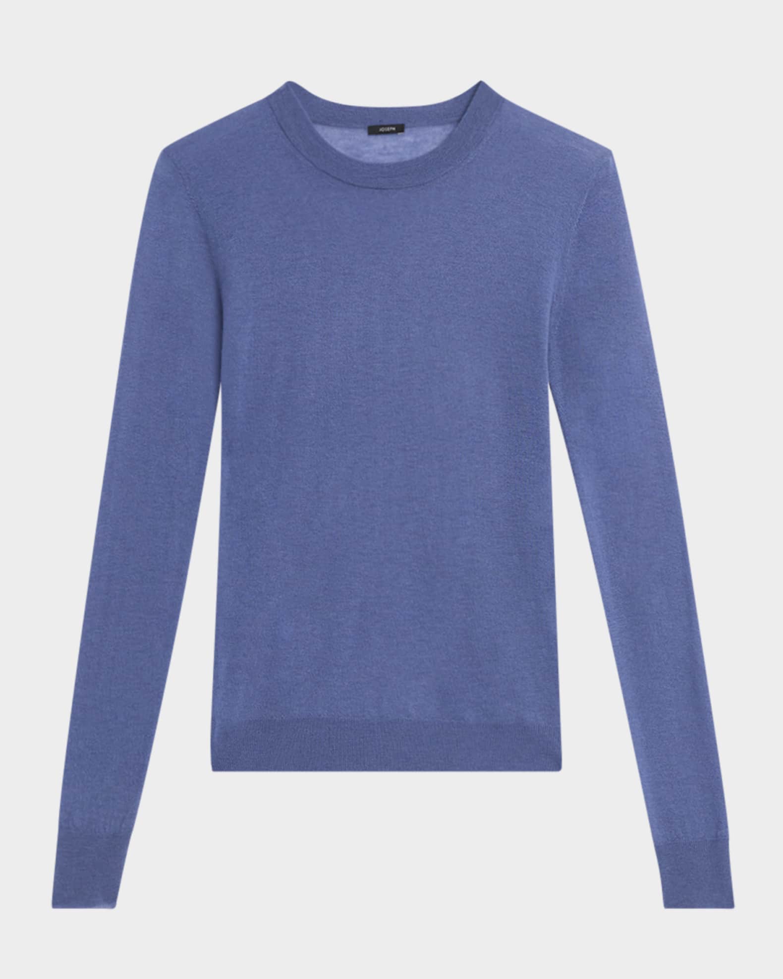 Long-Sleeve Crewneck Cashmere Top 0