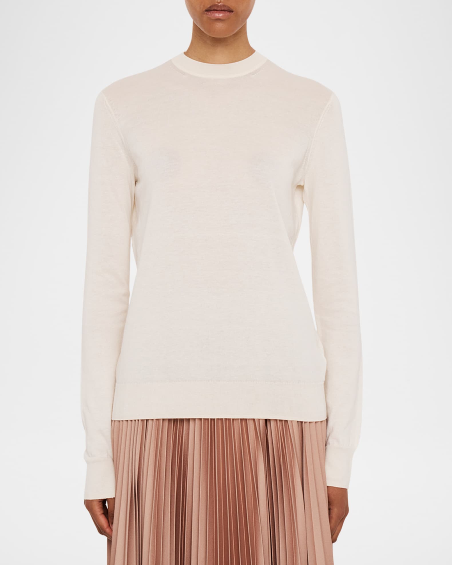 Cashmere Mix Relaxed Crewneck Sweater