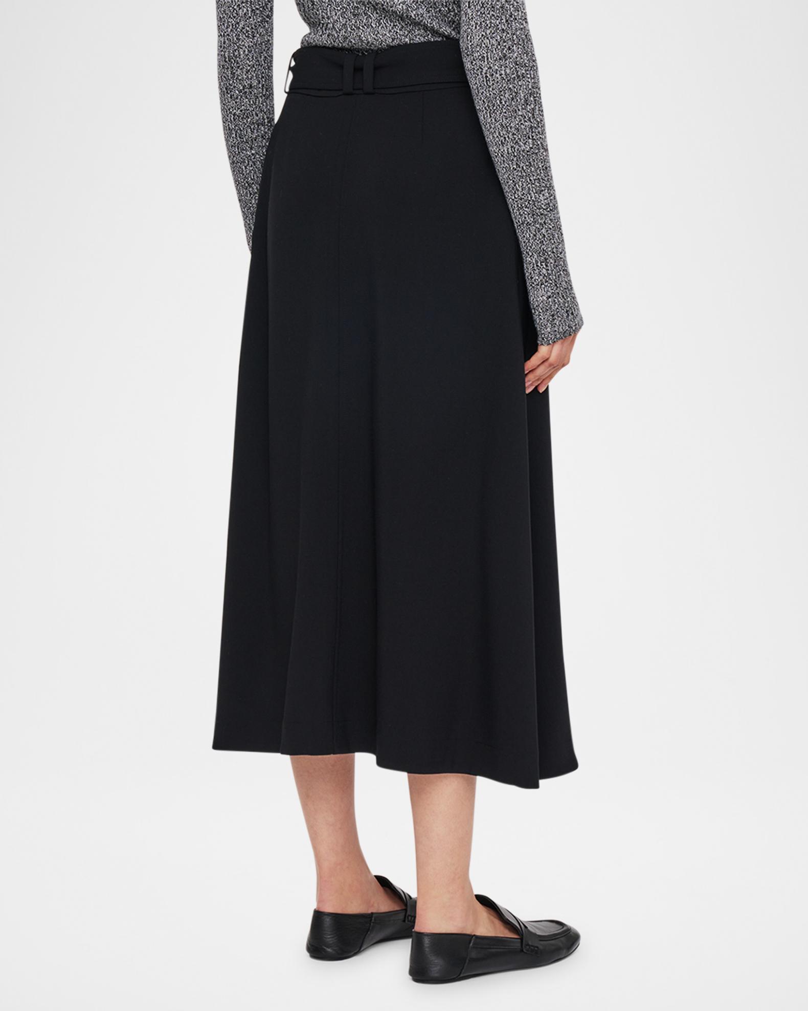 Joseph Pernette Belted A-Line Midi Skirt | Neiman Marcus