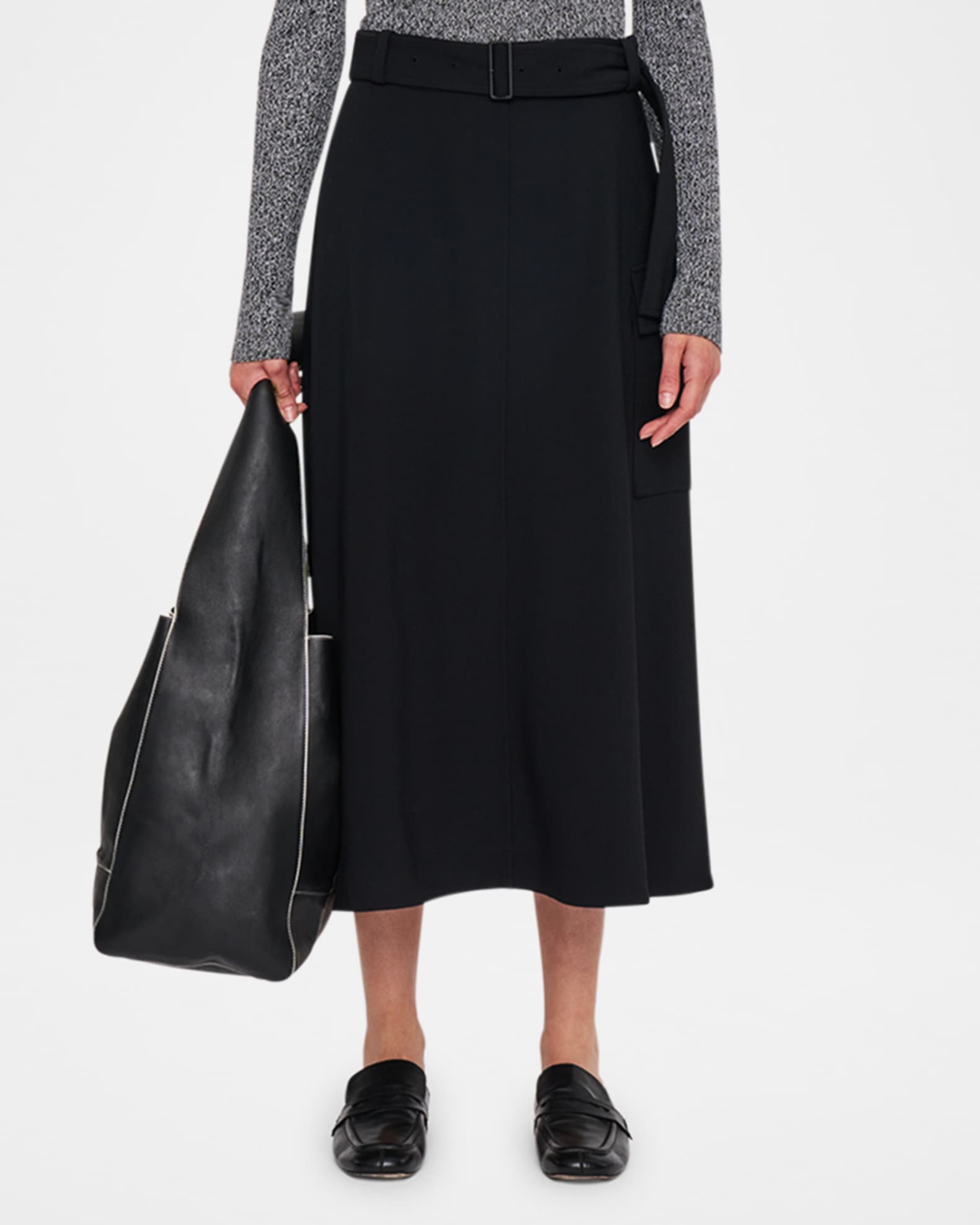 スカート Joseph Pernette Midi Skirt With Concealed Fastening Joseph Pernette Belted A-Line Midi Skirt | Neiman Marcus