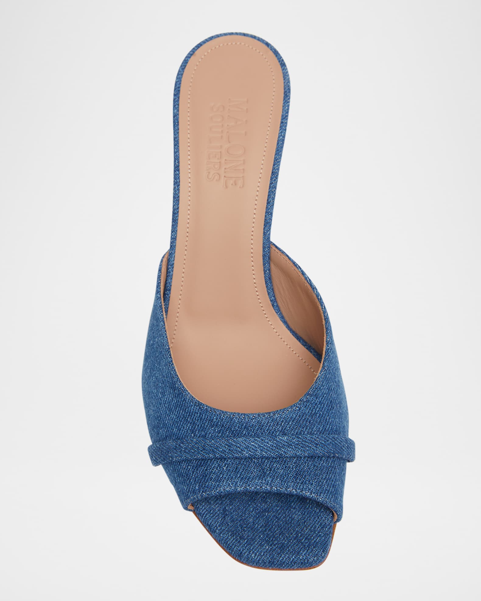 Malone Souliers Lumi Denim Stiletto Sandals | Neiman Marcus
