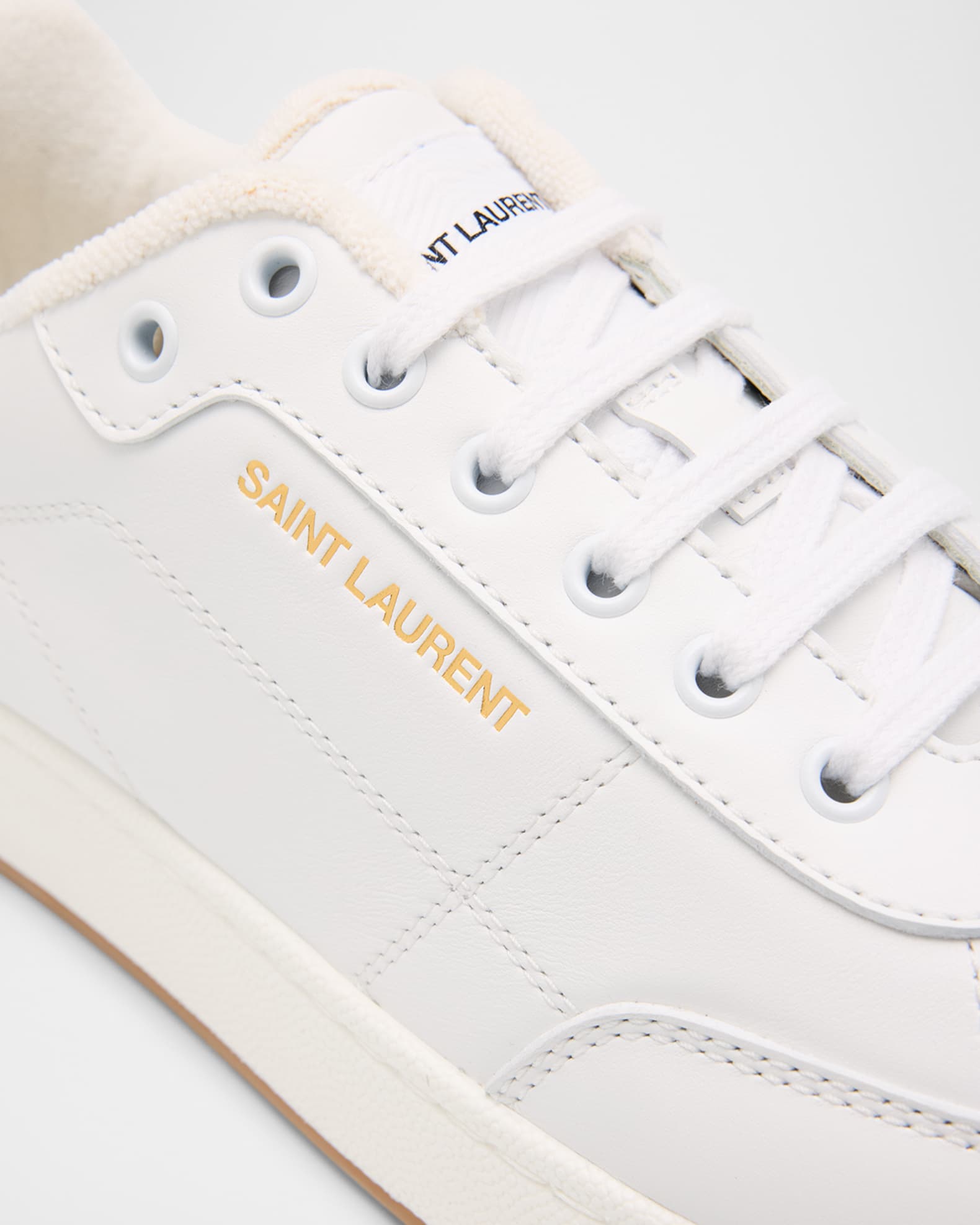 Saint Laurent Men's SL/61 Leather Low-Top Sneakers | Neiman