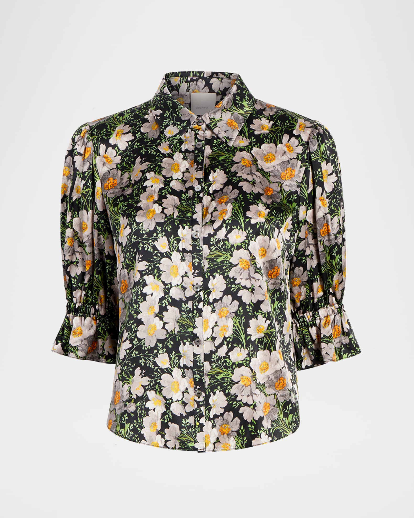 Fiona Puff-Sleeve Cosmo-Flower Top 0