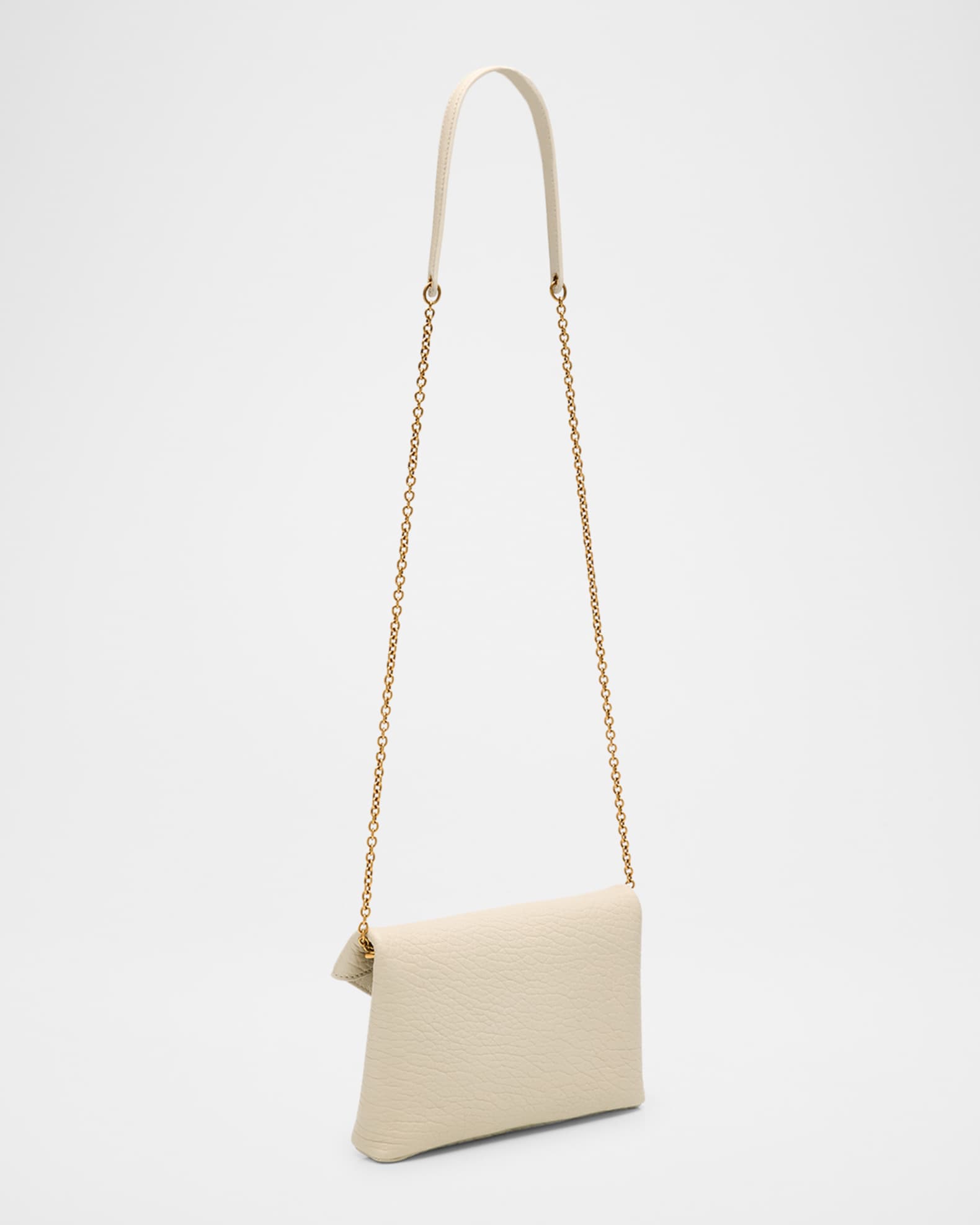 Saint Laurent Cassandre Small YSL Pouch on Chain in Calfskin