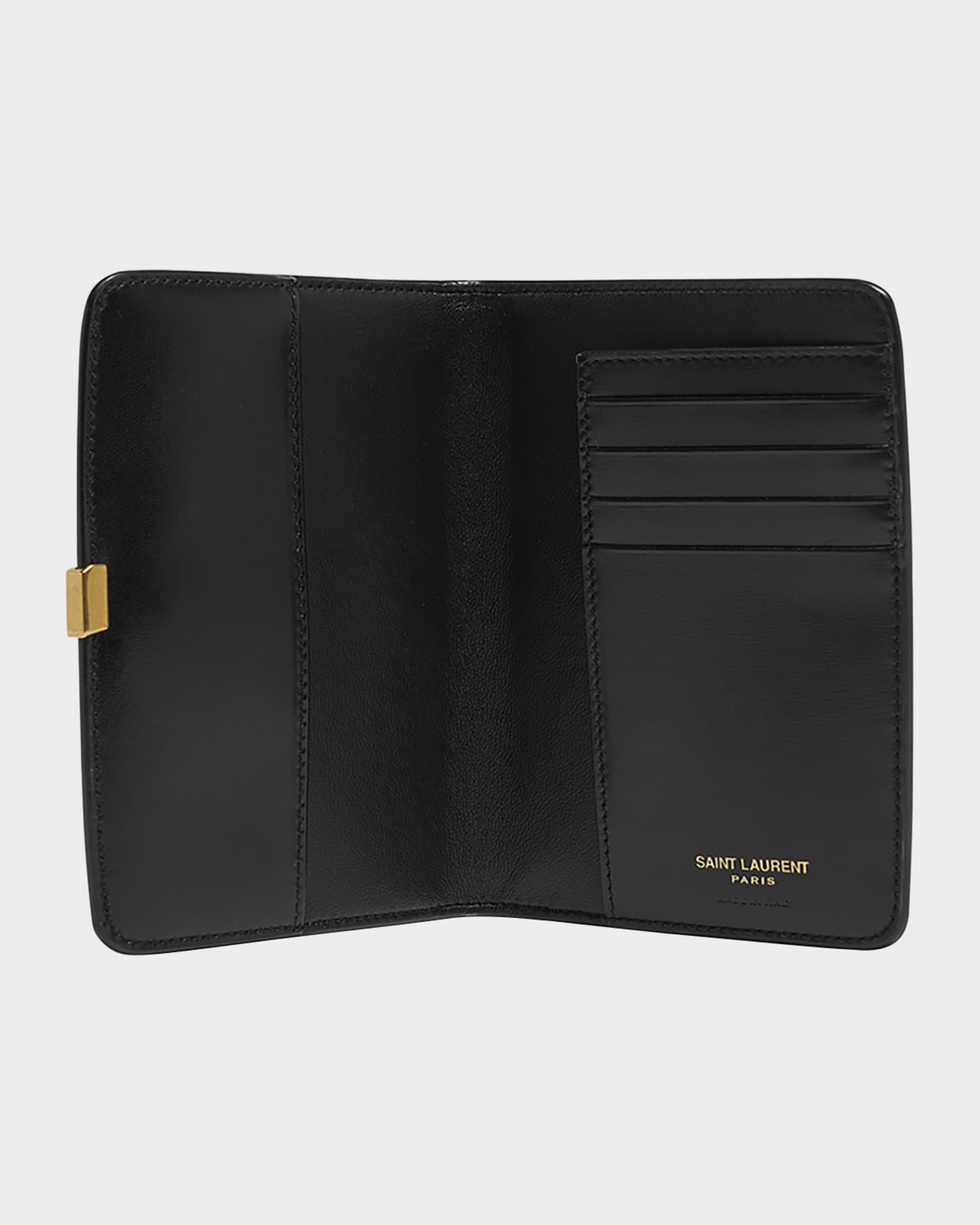 Saint Laurent YSL Passport Holder in Calfskin Neiman Marcus