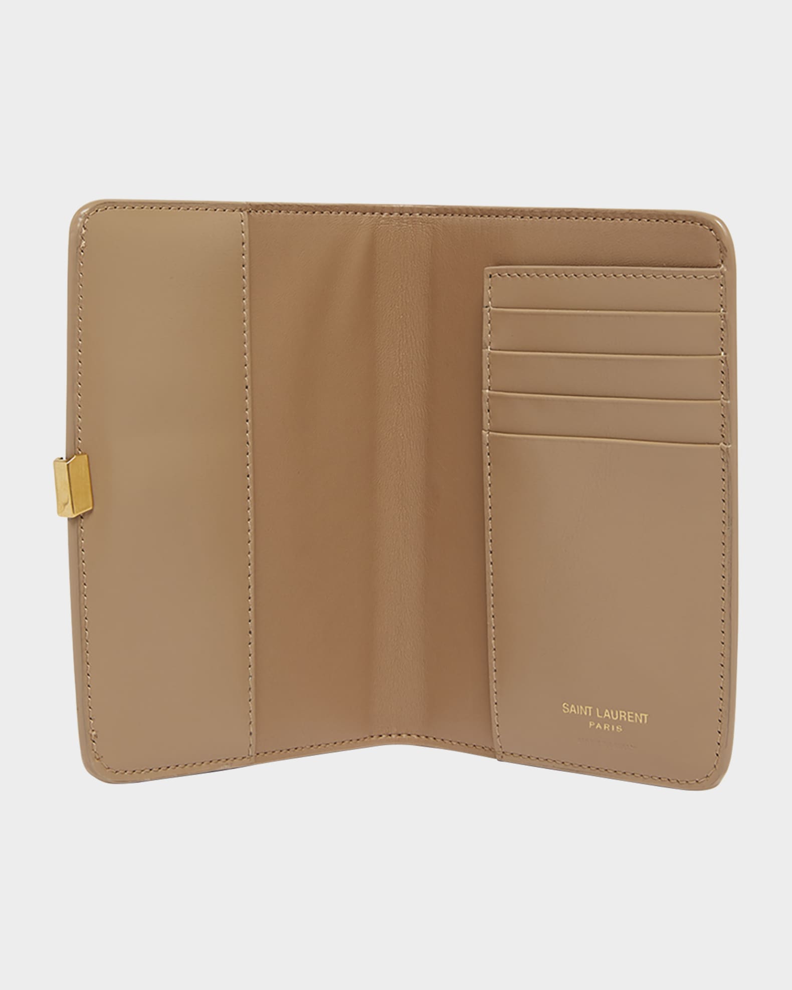 Saint Laurent YSL Passport Holder in Calfskin | Neiman Marcus