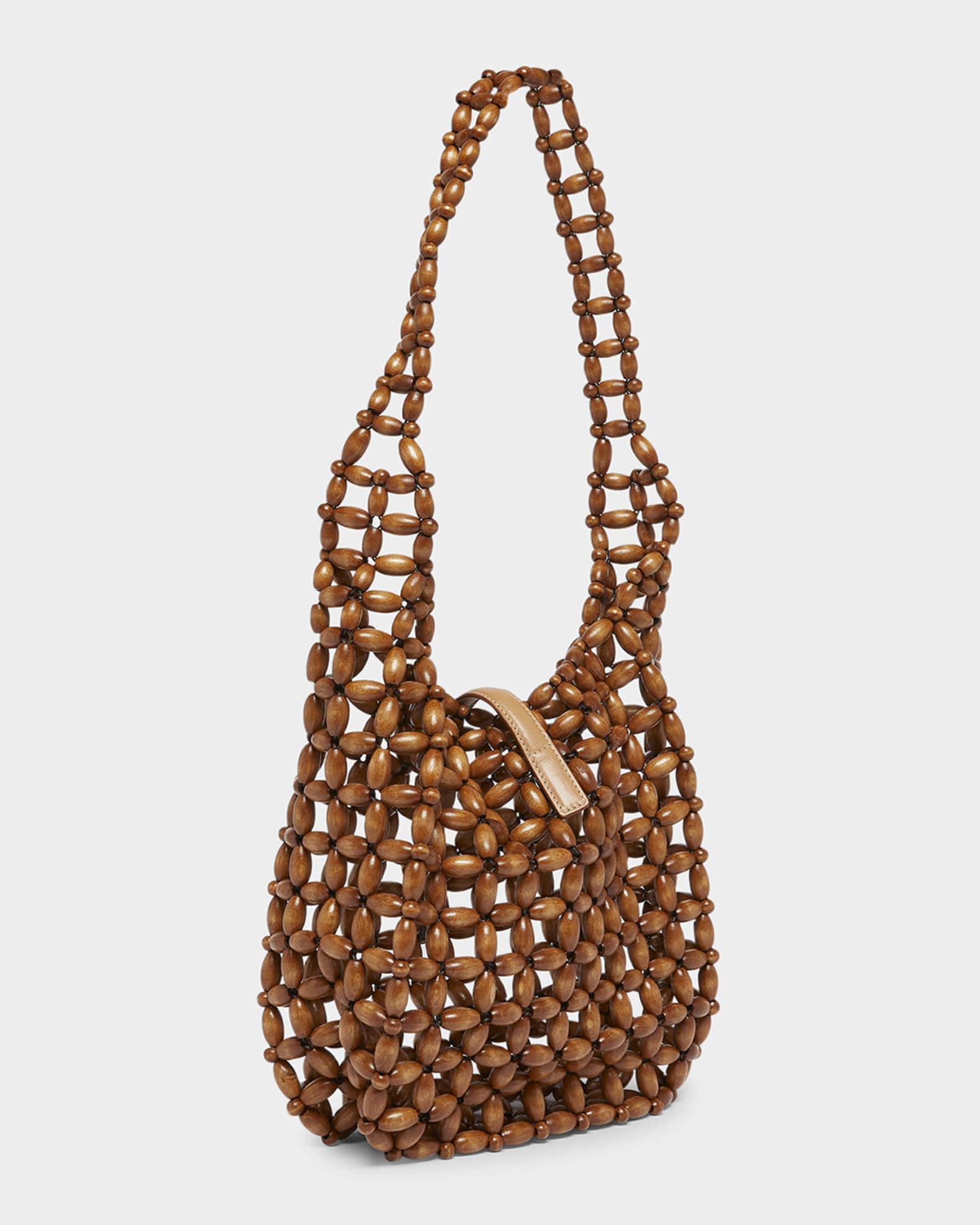 Saint Laurent Le A Beaded Wood Hobo Bag Neiman Marcus