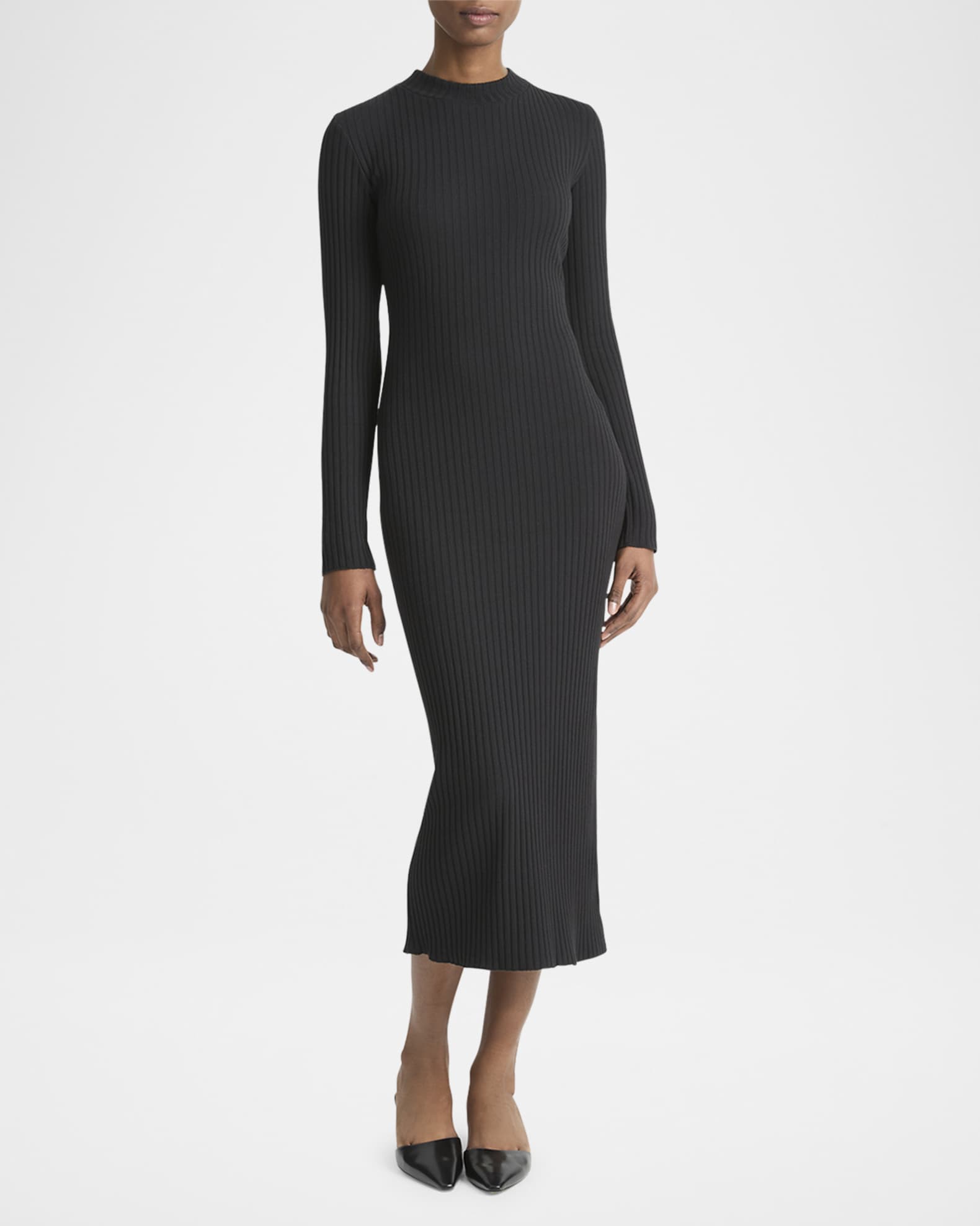Vince rib trim dress top