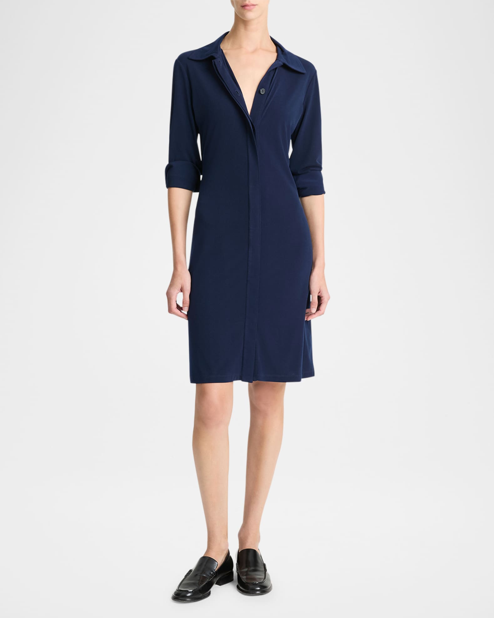 驚きの値段 Shirtdress Polo Long-Sleeve Vince | Marcus Neiman ワンピース