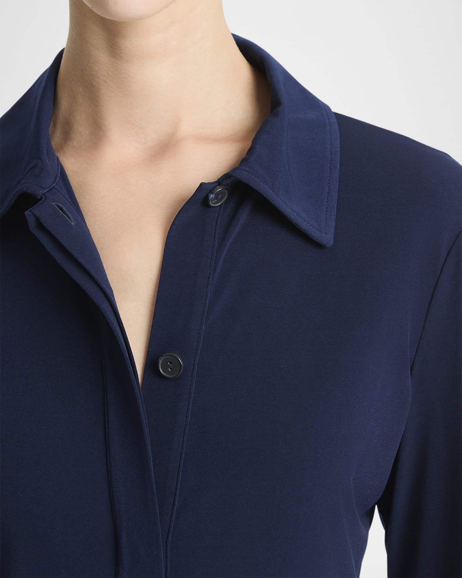 Women's Heavy Piqué Buttoned Polo Dress - Dresses - New In