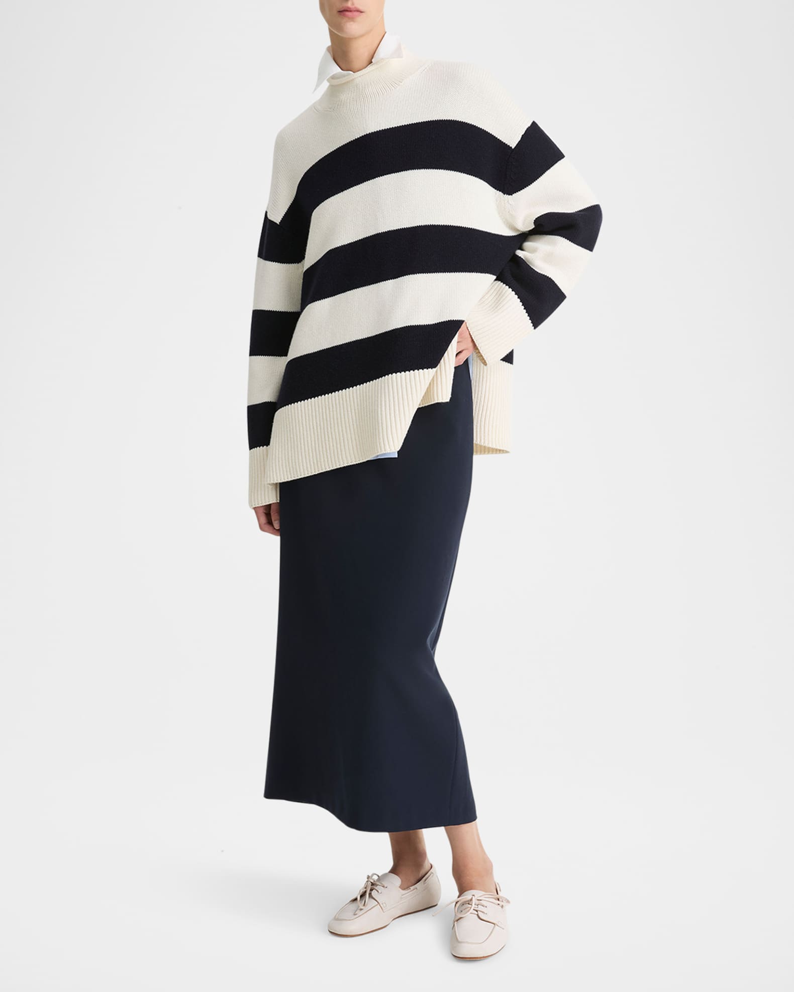 Vince single stripe pullover discount