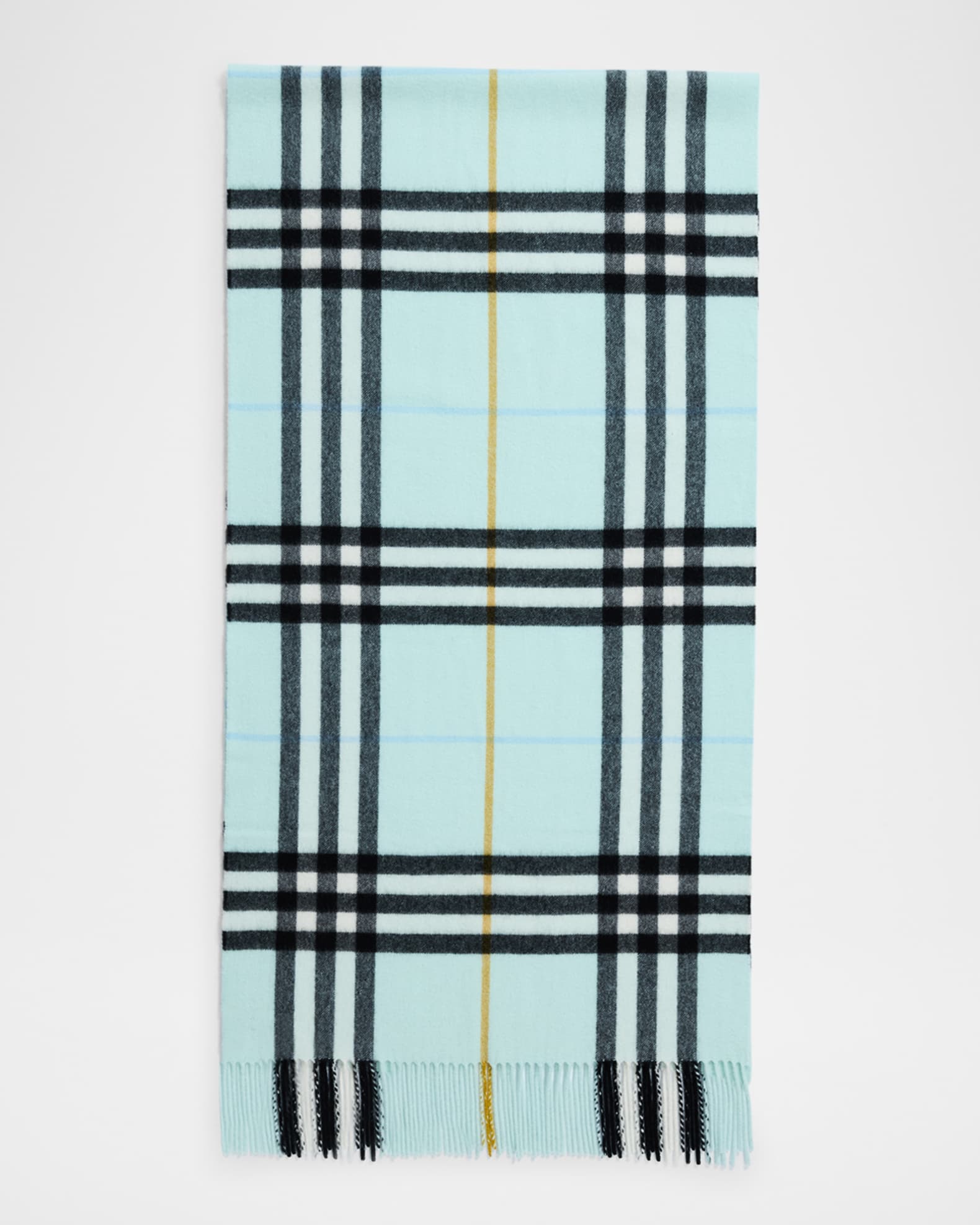 Check-Print Cashmere Scarf 0