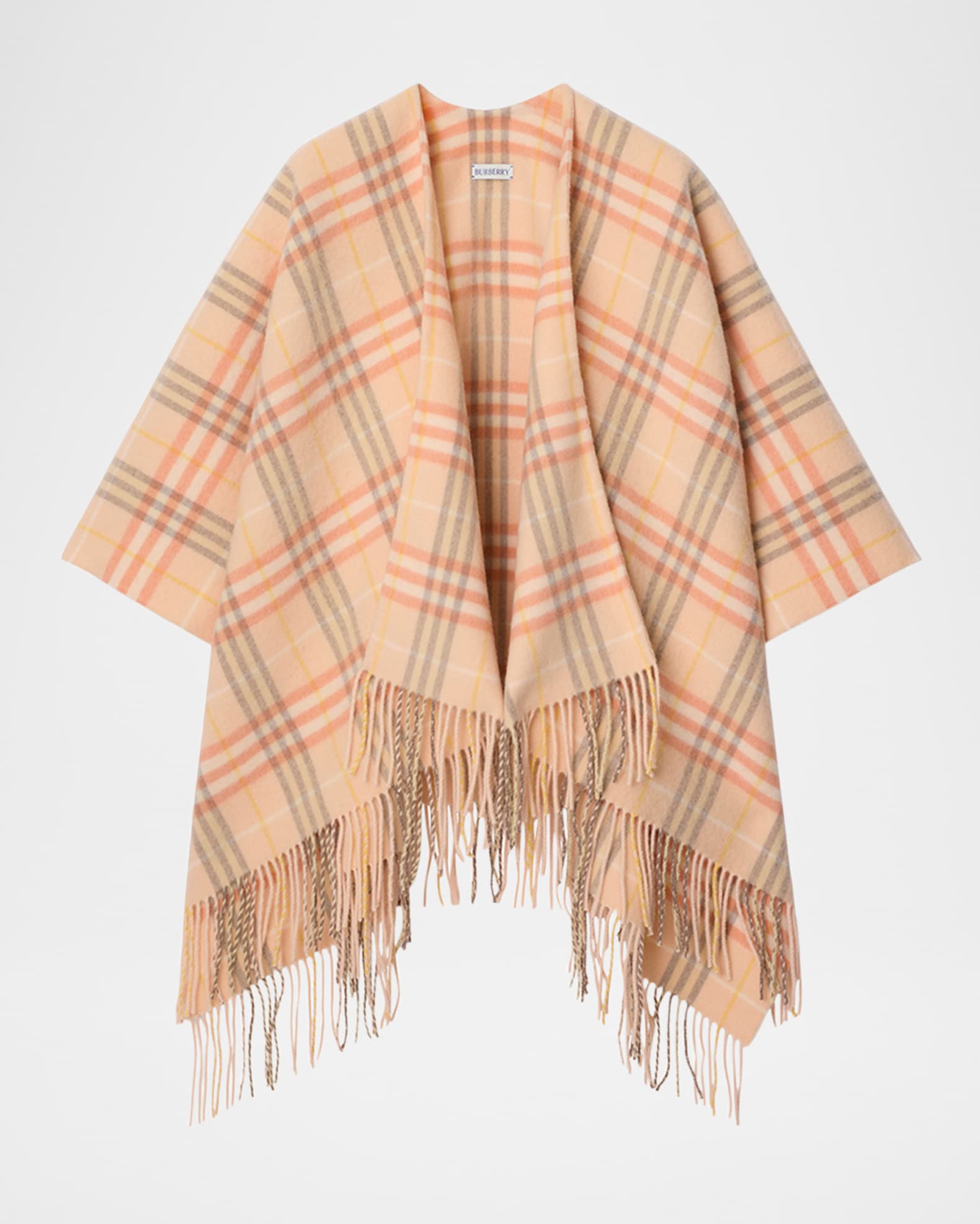 Charlotte Check-Print Wool-Blend Cape 0