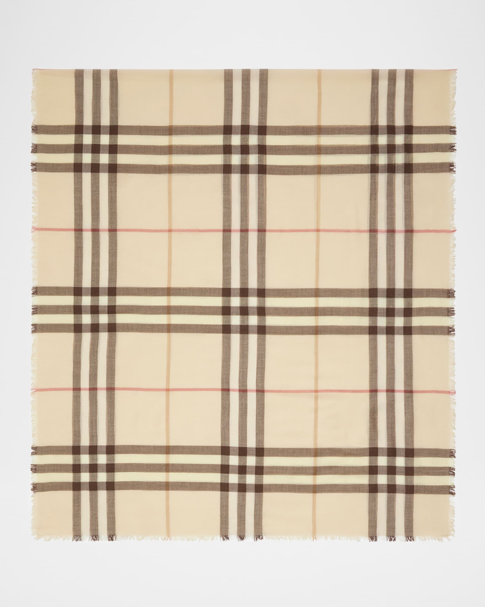 Giant Check-Print Wool Scarf 0