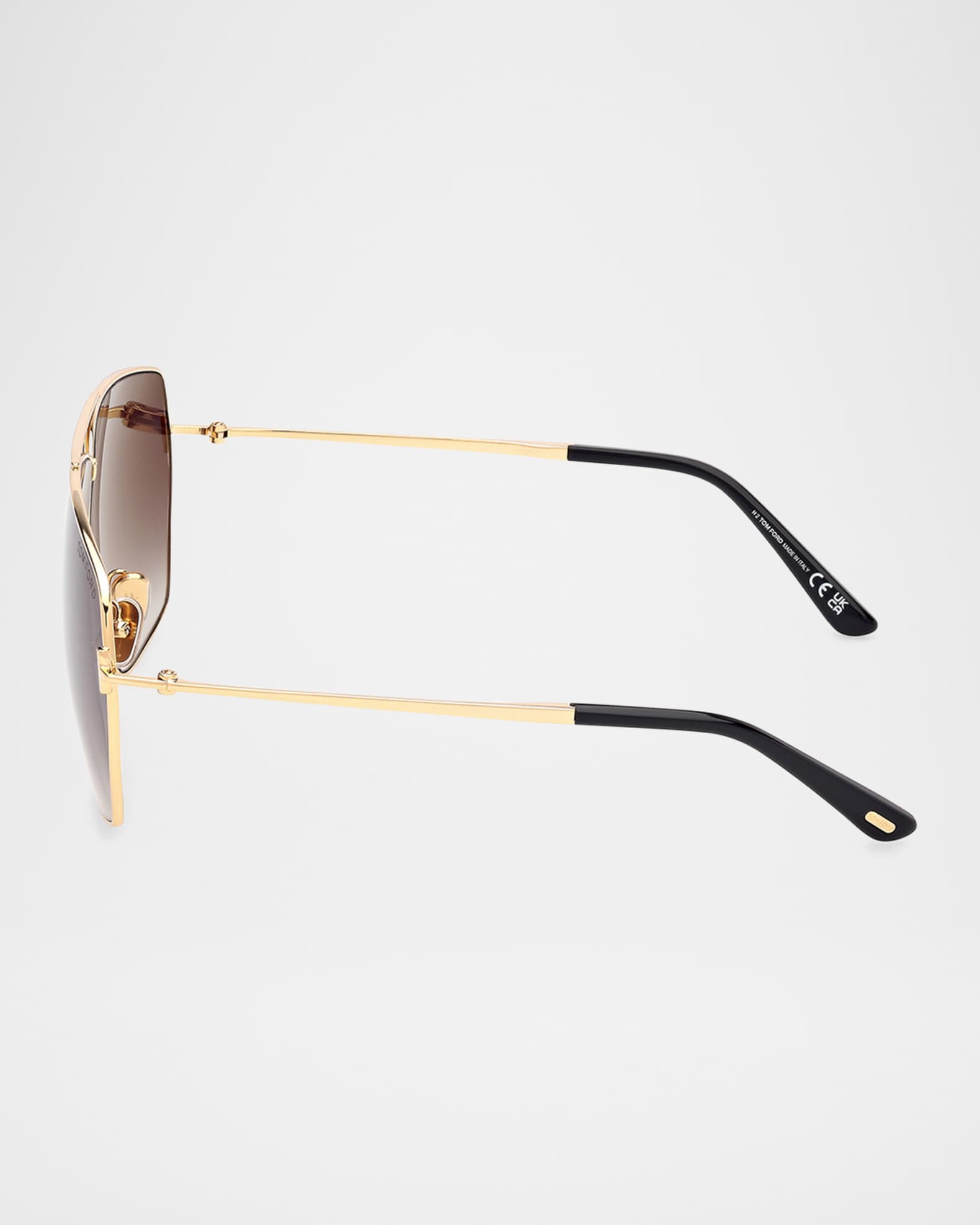 TOM FORD Stella Aviator Square Metal Sunglasses | Neiman Marcus
