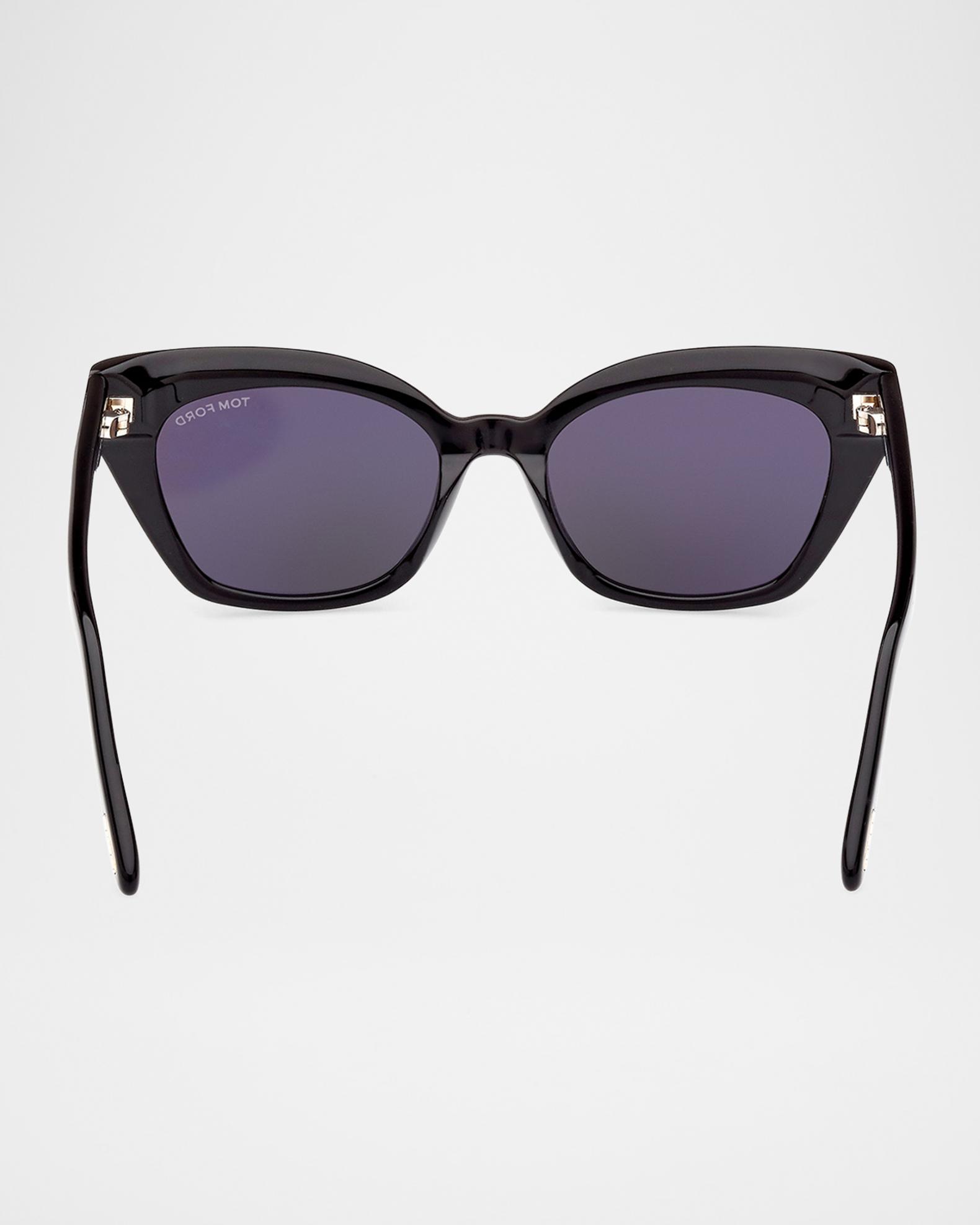 Tom Ford Purple Cat Eye Sunglasses with case like new resort cruise luxury Tom Ford FT5766-B cateye Glasses with Violet frame | David  main image 3