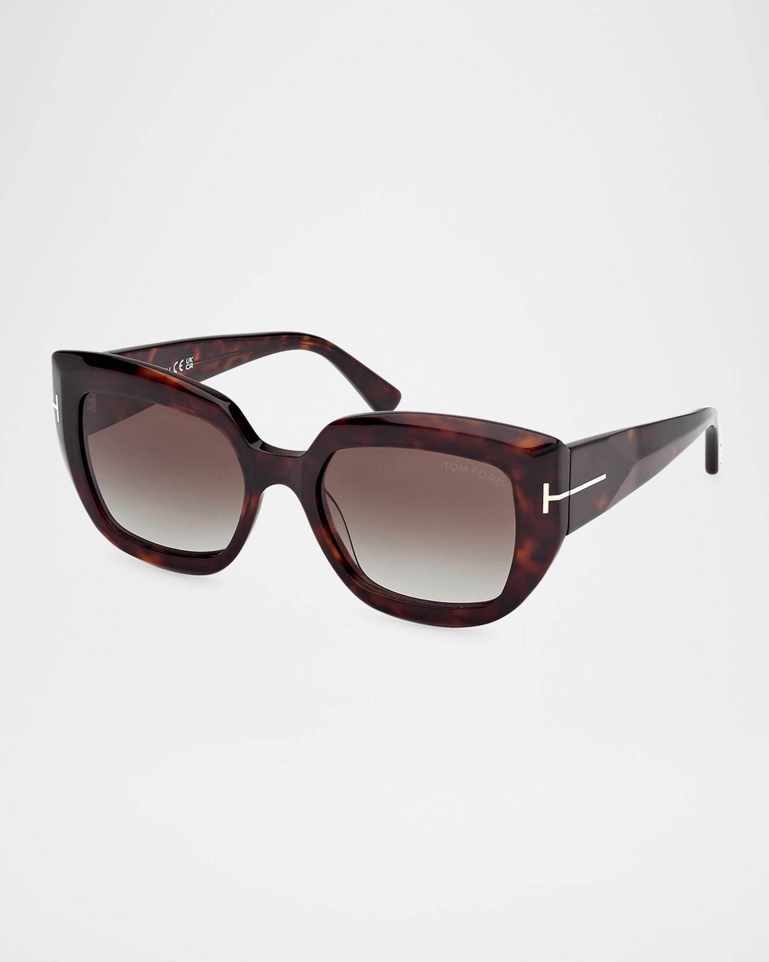 Tom Ford Women\'s Dark Burgundy Butterfly Sunglasses TOM FORD Icon Acetate Butterfly Sunglasses | Neiman Marcus main image 3