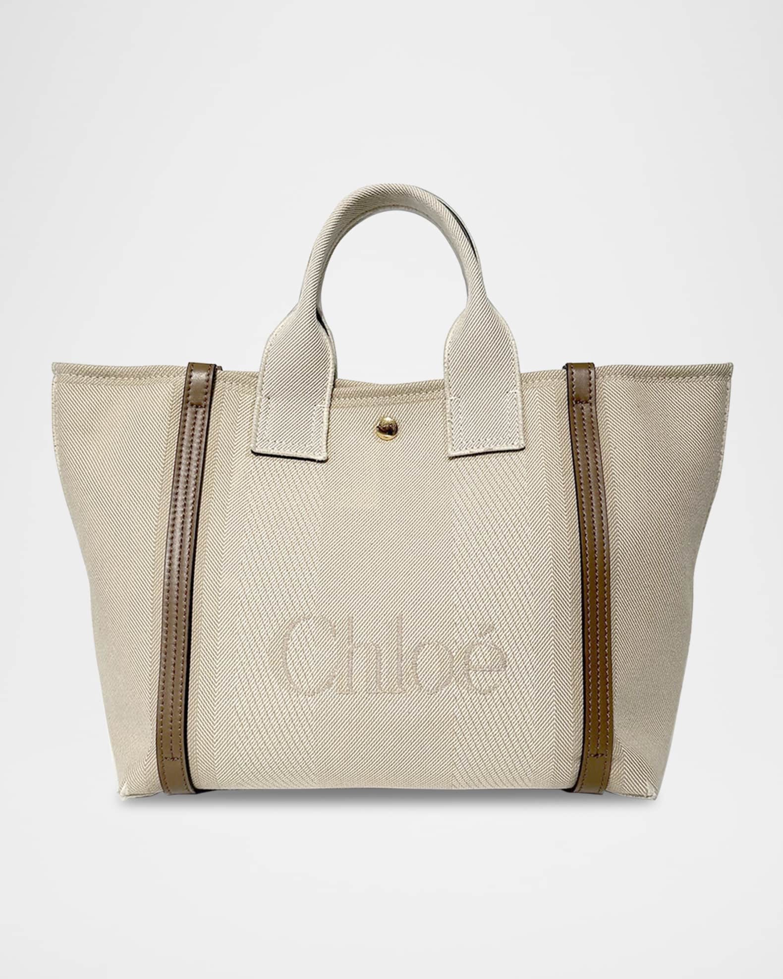Chloe Small Tote Bag in Jacquard Canvas Neiman Marcus