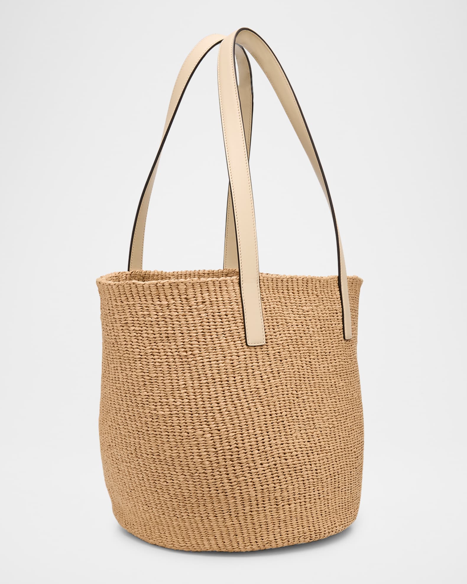 【Chloe】HORSE MEDAL LARGE BASKET◆CHC25SS591O82 Chloé Large Horse Medal Basket In Natural Fibers in Sepia