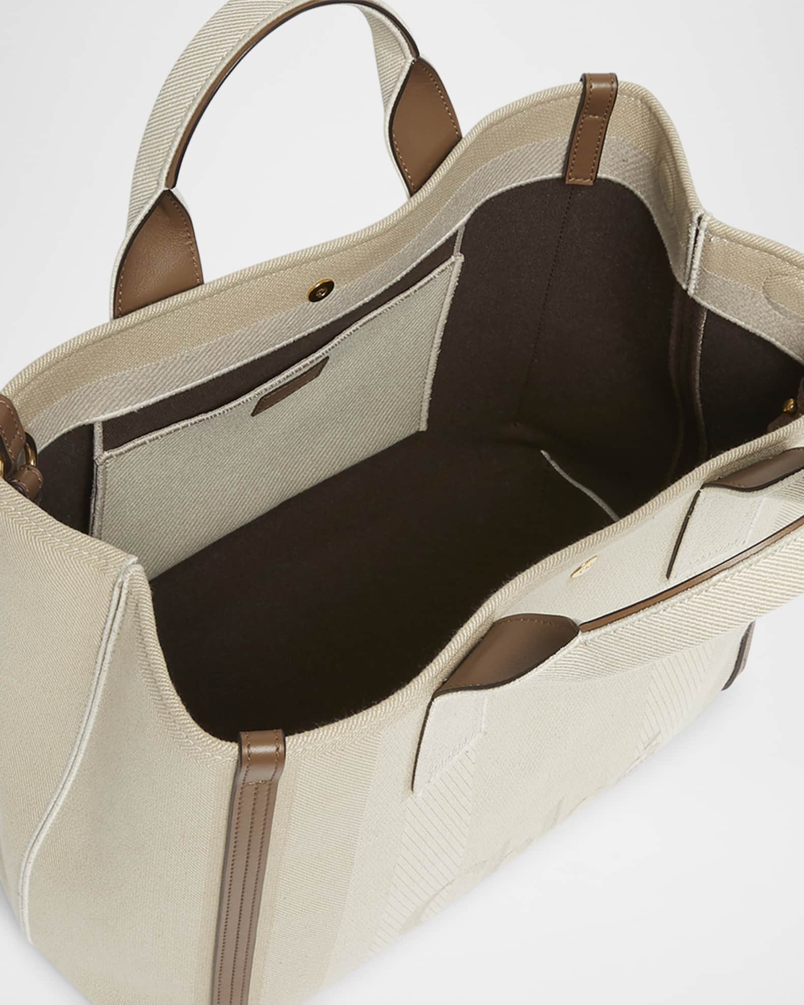 Chloe Large Carry Tote Bag in Jacquard Canvas | Neiman Marcus