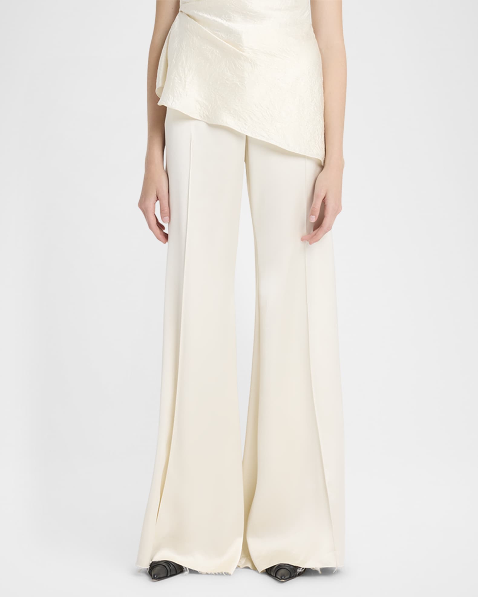 Satin Wide-Leg Trousers 1