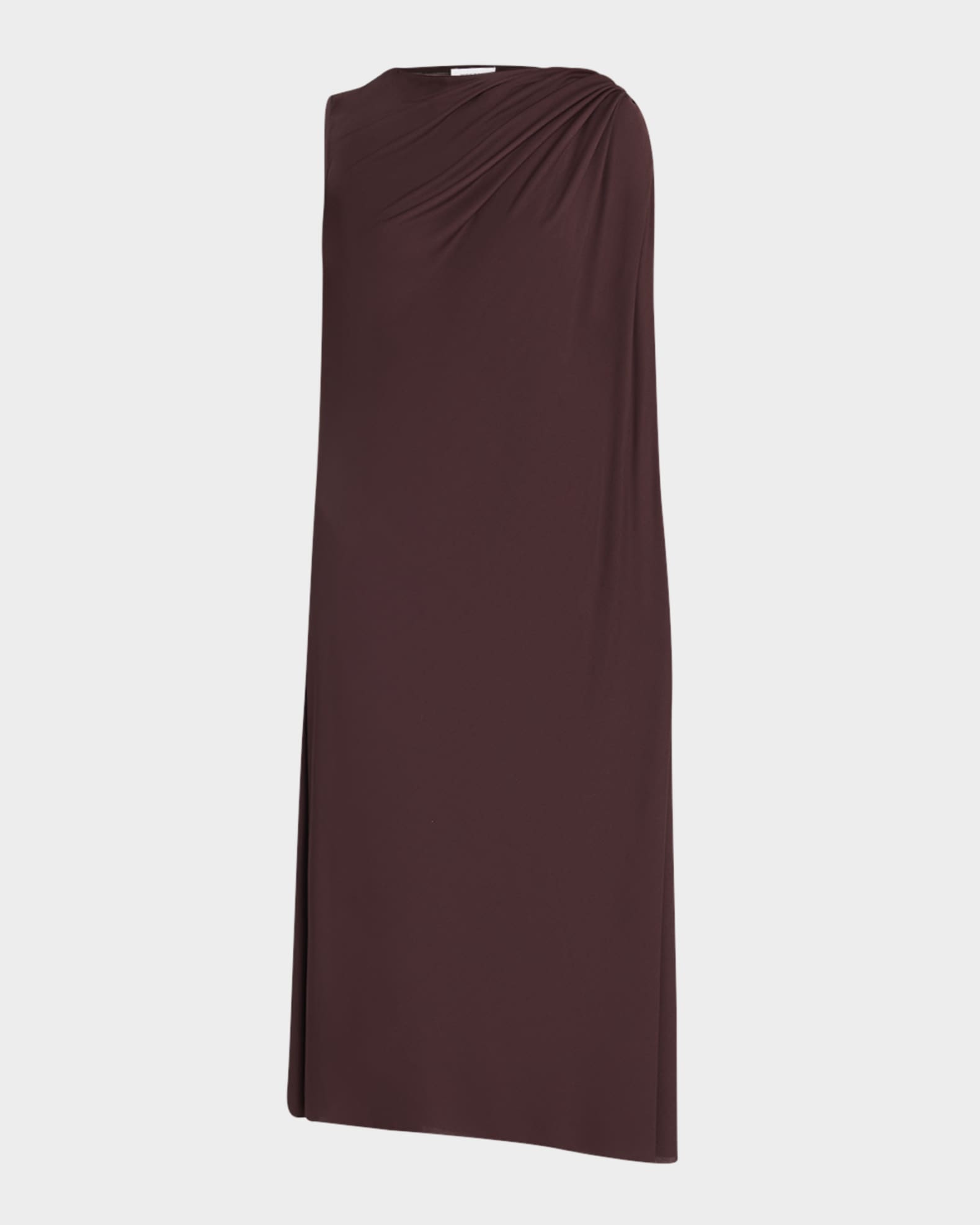 Draped Sleeveless Midi Dress 0