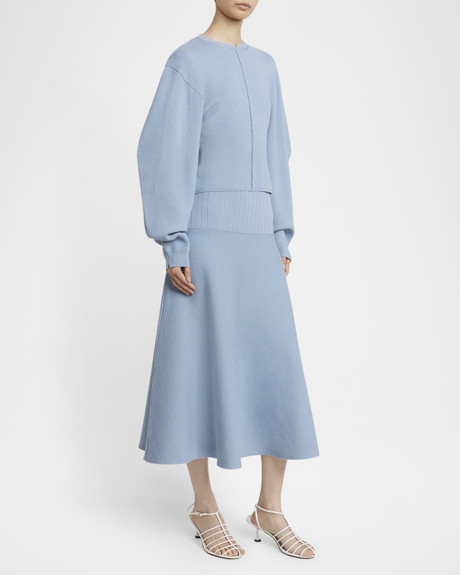 Carolina Crewneck Souffle Knit Sweater 1