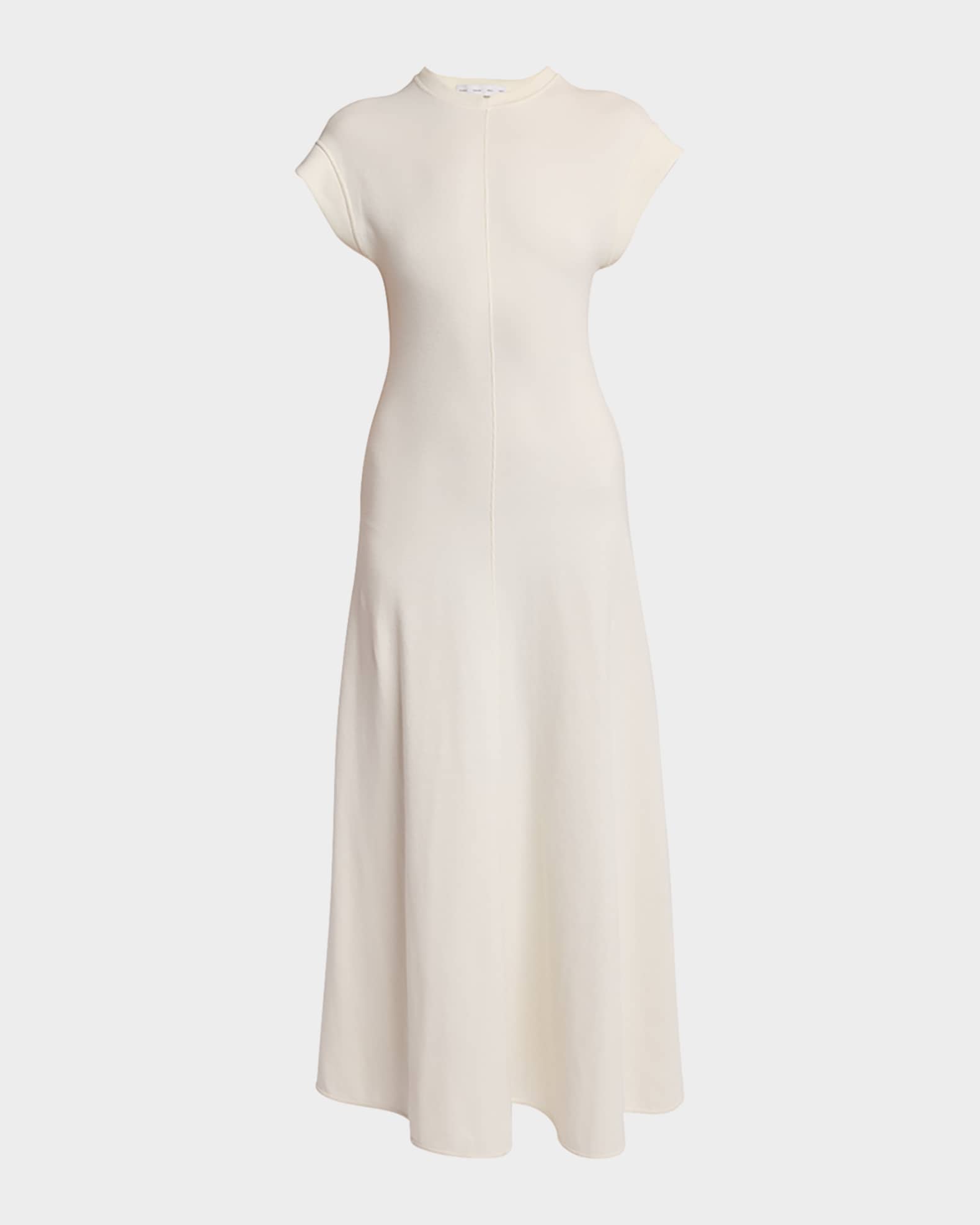 Melaine Short-Sleeve Souffle Cotton-Blend Midi Dress 0