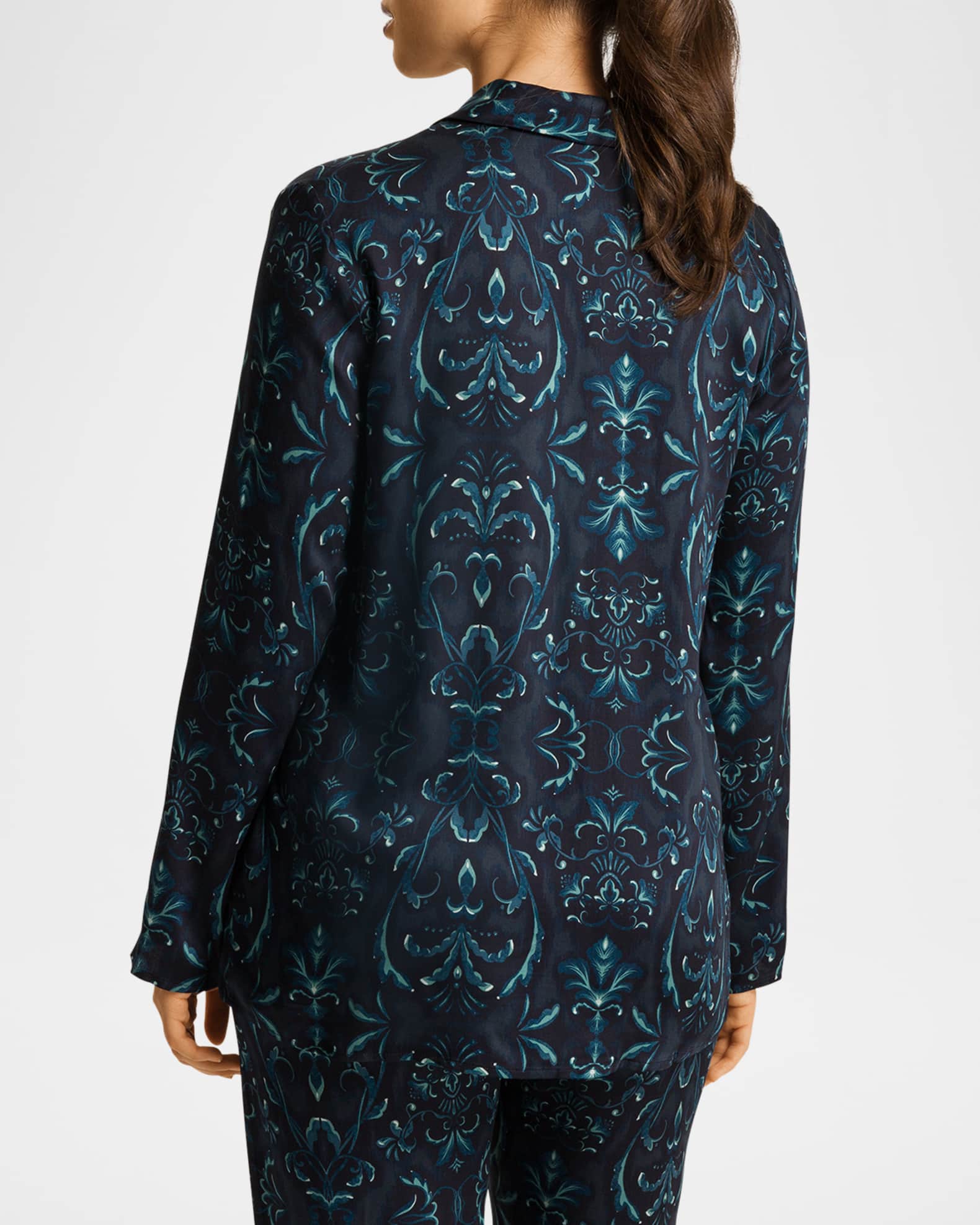 Marlene Baroque-Print Viscose Pajama Set 1