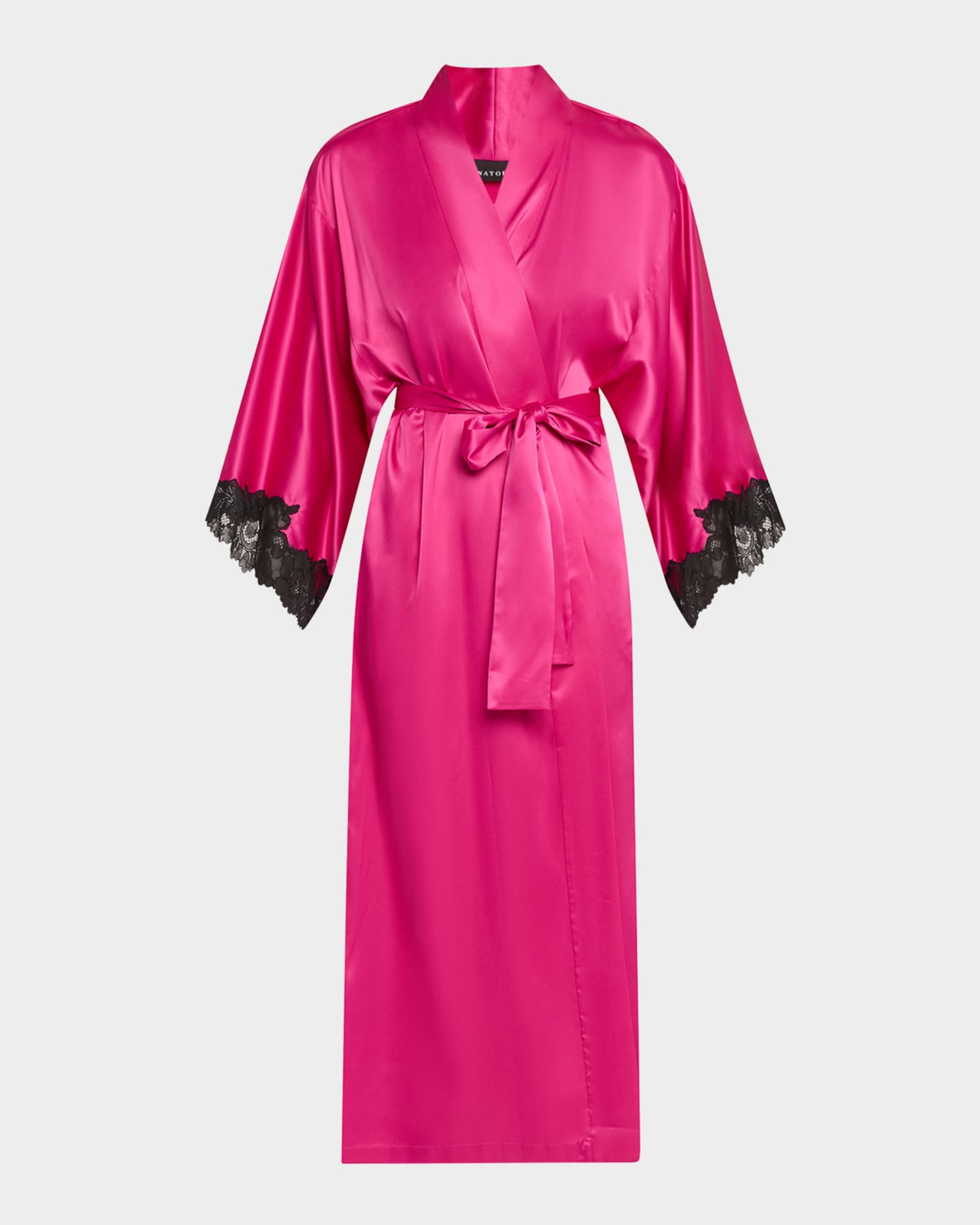 Peony Glamour Lace-Trim Robe 0