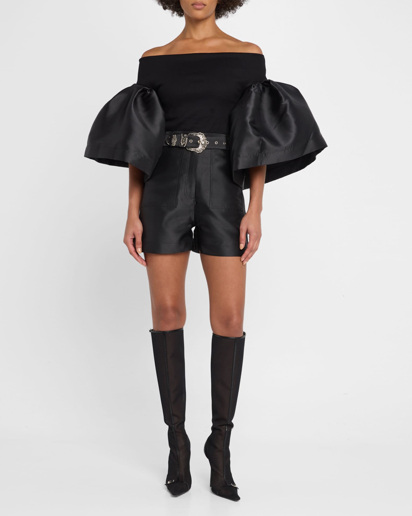 Off-The-Shoulder Puff-Sleeve Top 1